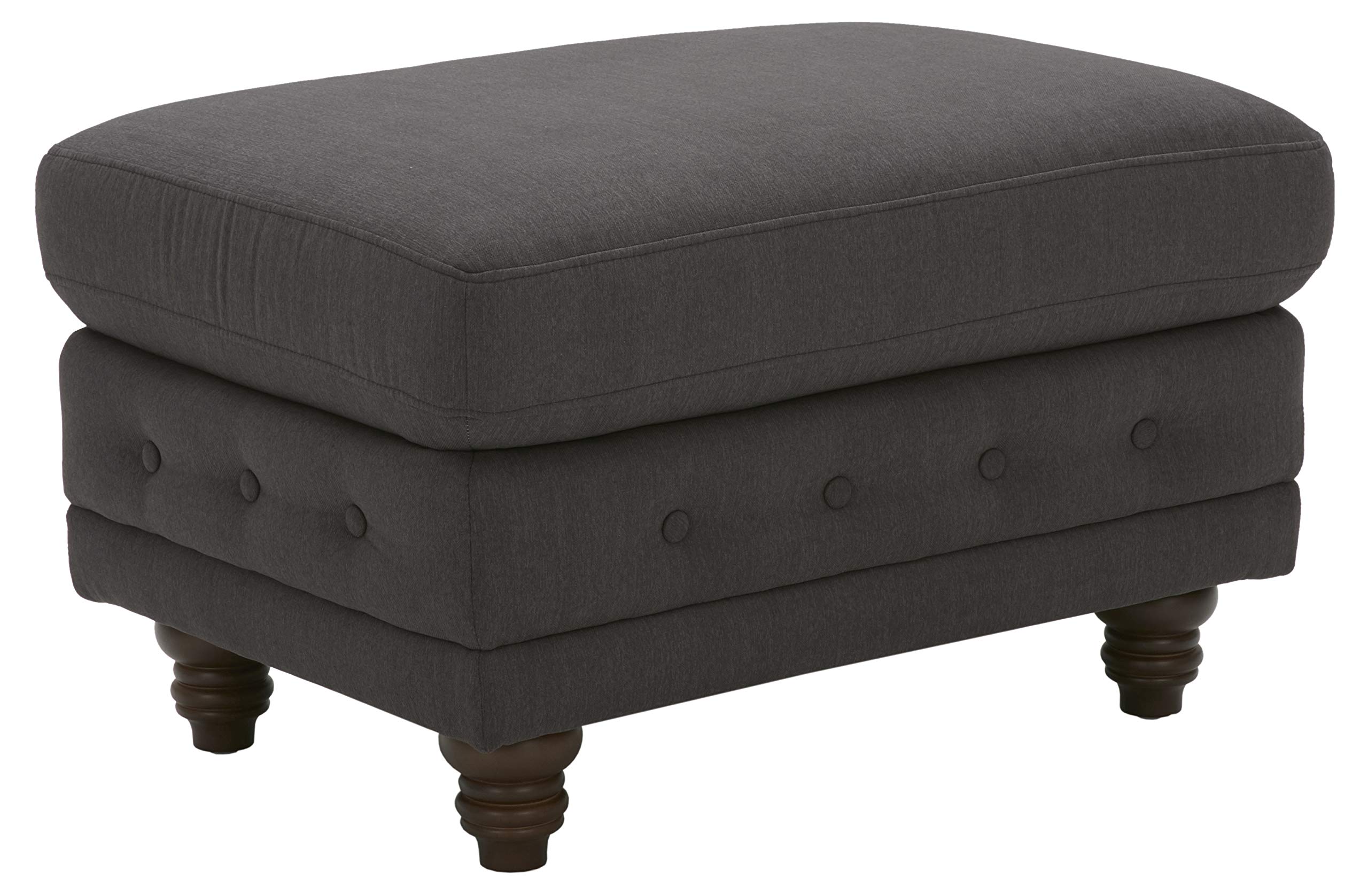 Amazon Brand – Stone & Beam Bradbury Chesterfield Classic Ottoman, 30"W, Pepper