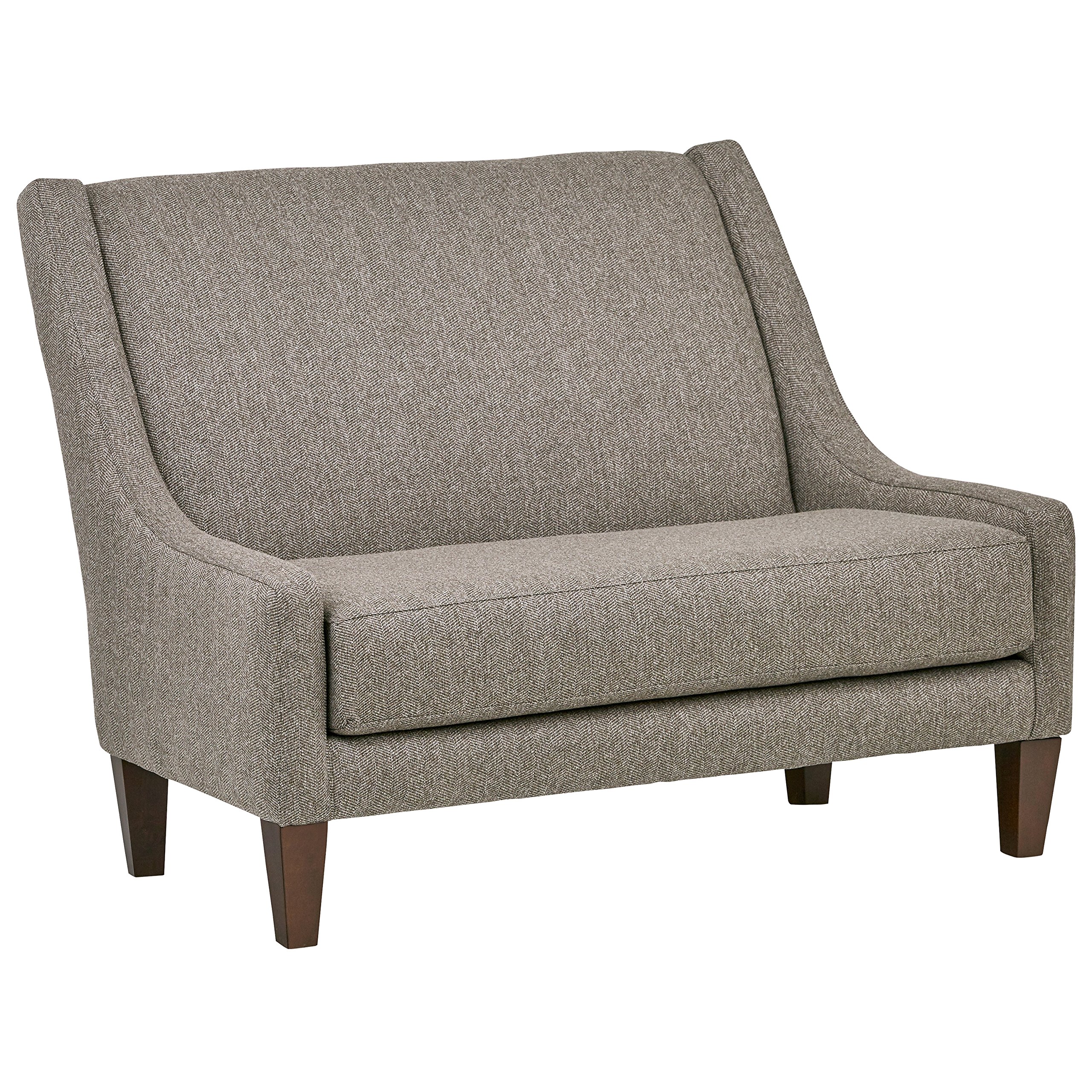 Amazon Brand – Stone & Beam St. Cloud Modern Armless Straight Back Settee, 49"W, Pebble