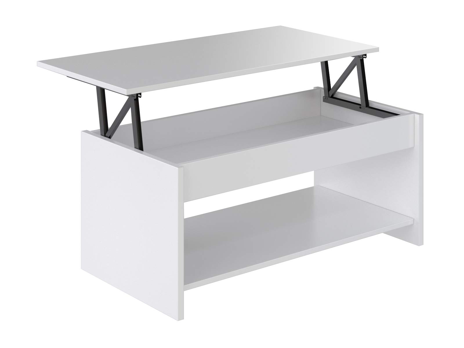 Amazon Brand - Movian Aggol Lift-Top Coffee Table with 1-Shelf, 50 x 100 x 44cm, White