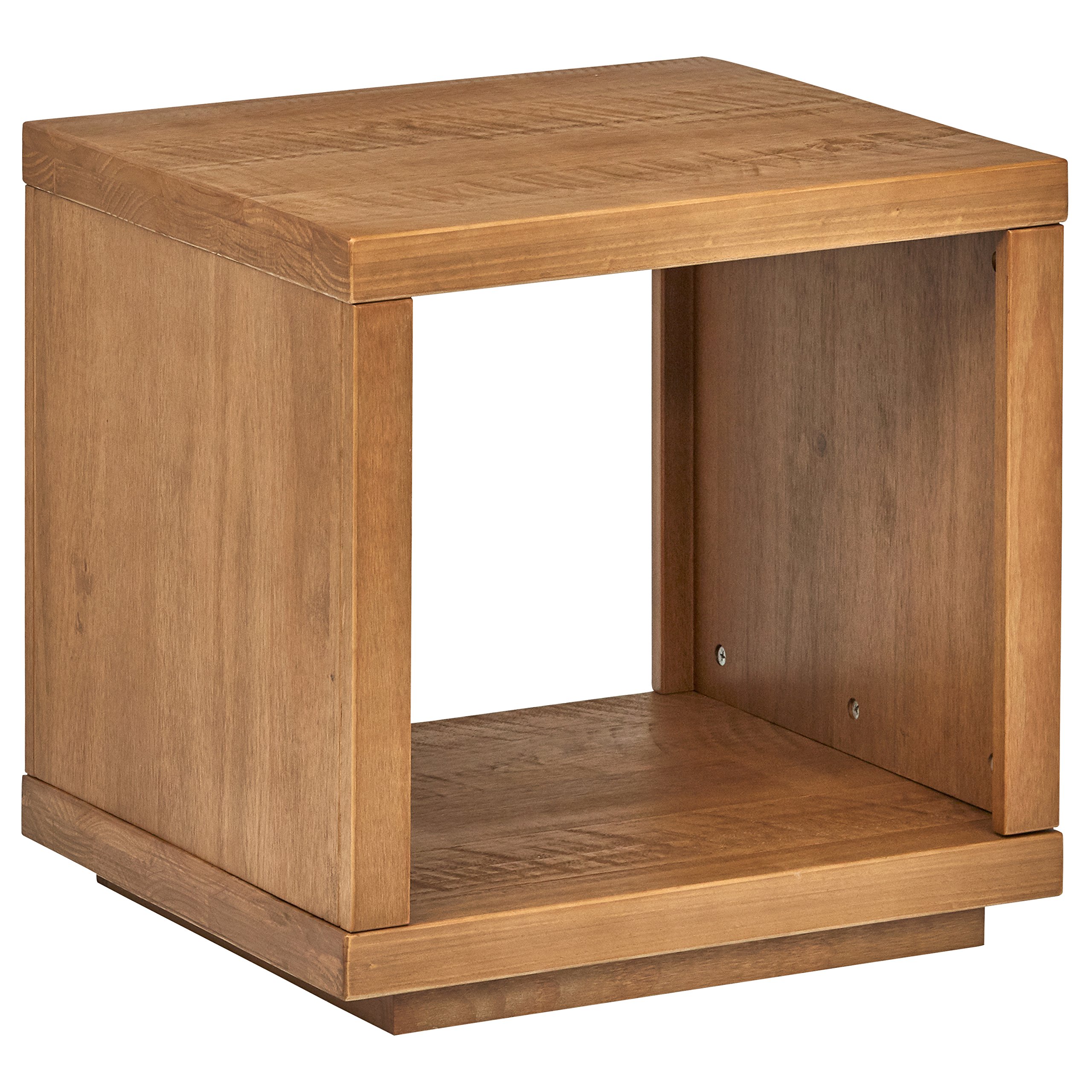 Amazon Brand – Rivet Eastport Industrial Bed Side Wood Nightstand, 21.7"W, Oak Finish