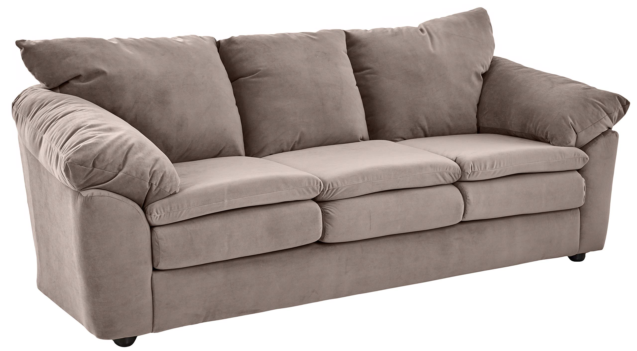 Amazon Brand – Ravenna Home Darian Oversized Pillow Sofa, 92"W, Grey