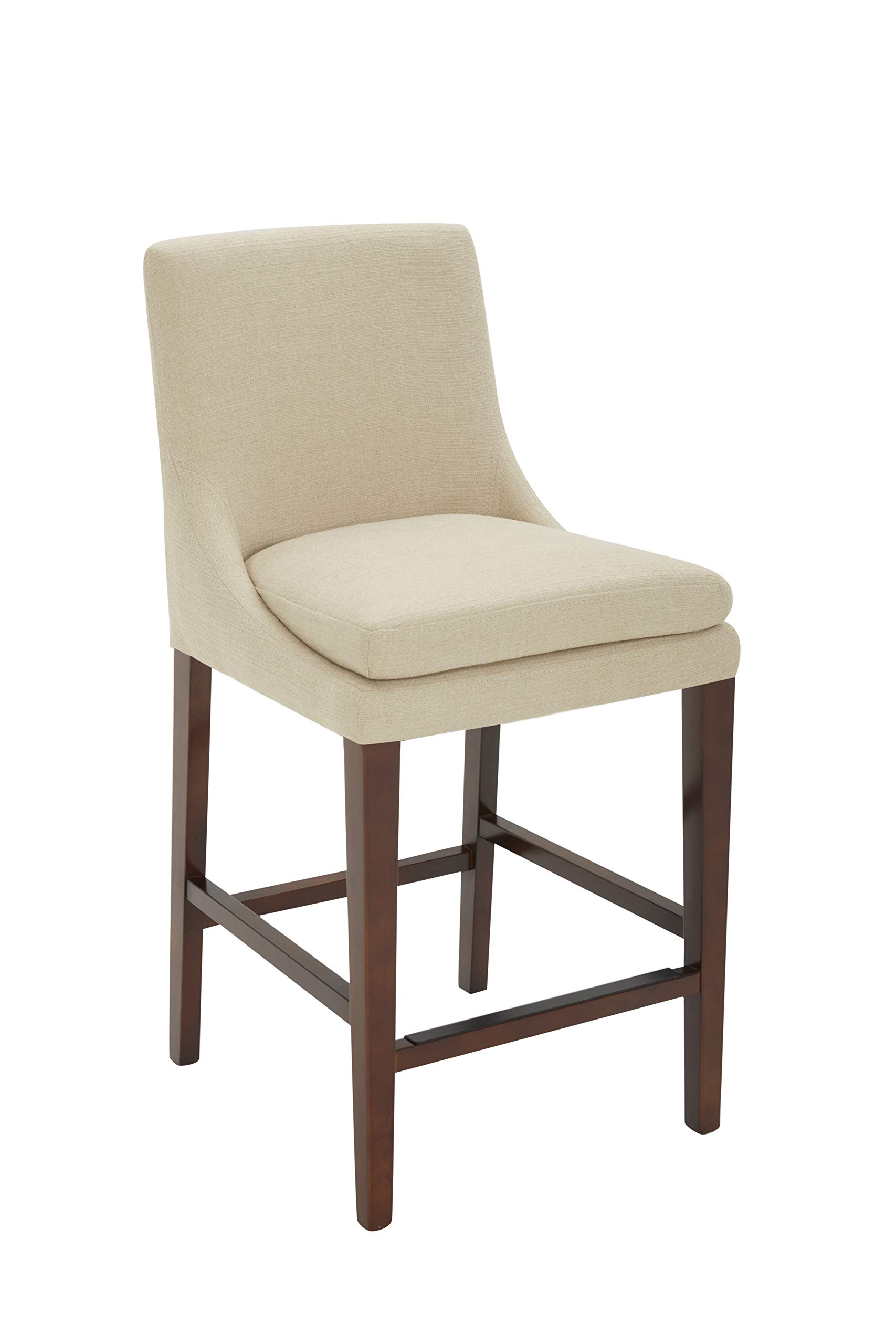 Amazon Brand – Stone & Beam Elise Upholstered Counter-Height Barstool, 38.6"H, Hemp