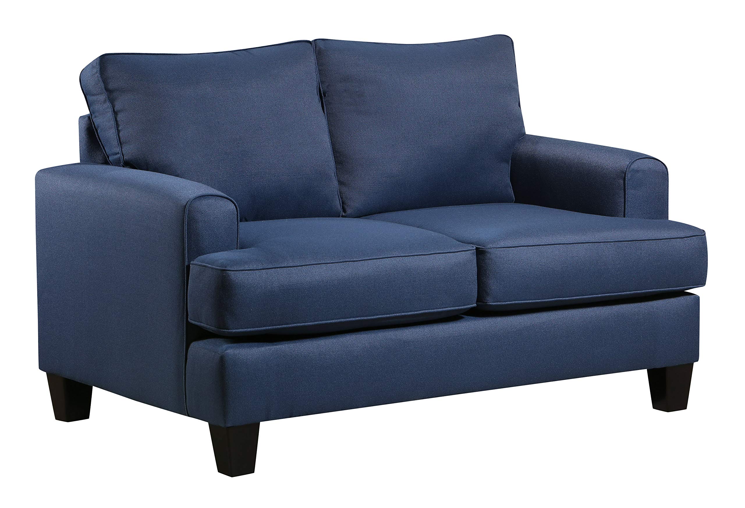 Amazon Brand – Stone & Beam Elizabeth Contemporary Loveseat Sofa, 65"W, Blue