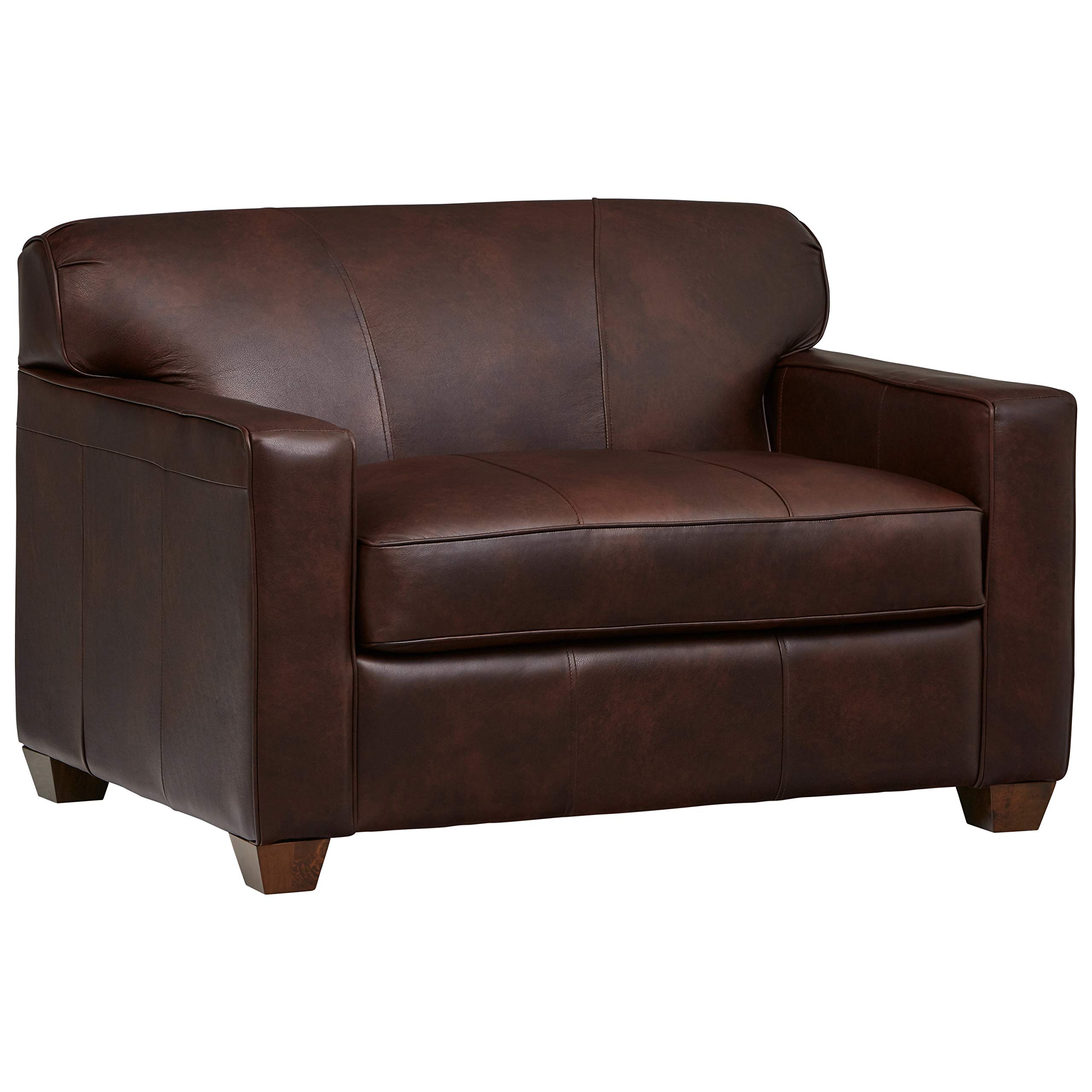 Amazon Brand – Stone & Beam Fischer Sleeper Chair, 51"W, Driftwood Leather