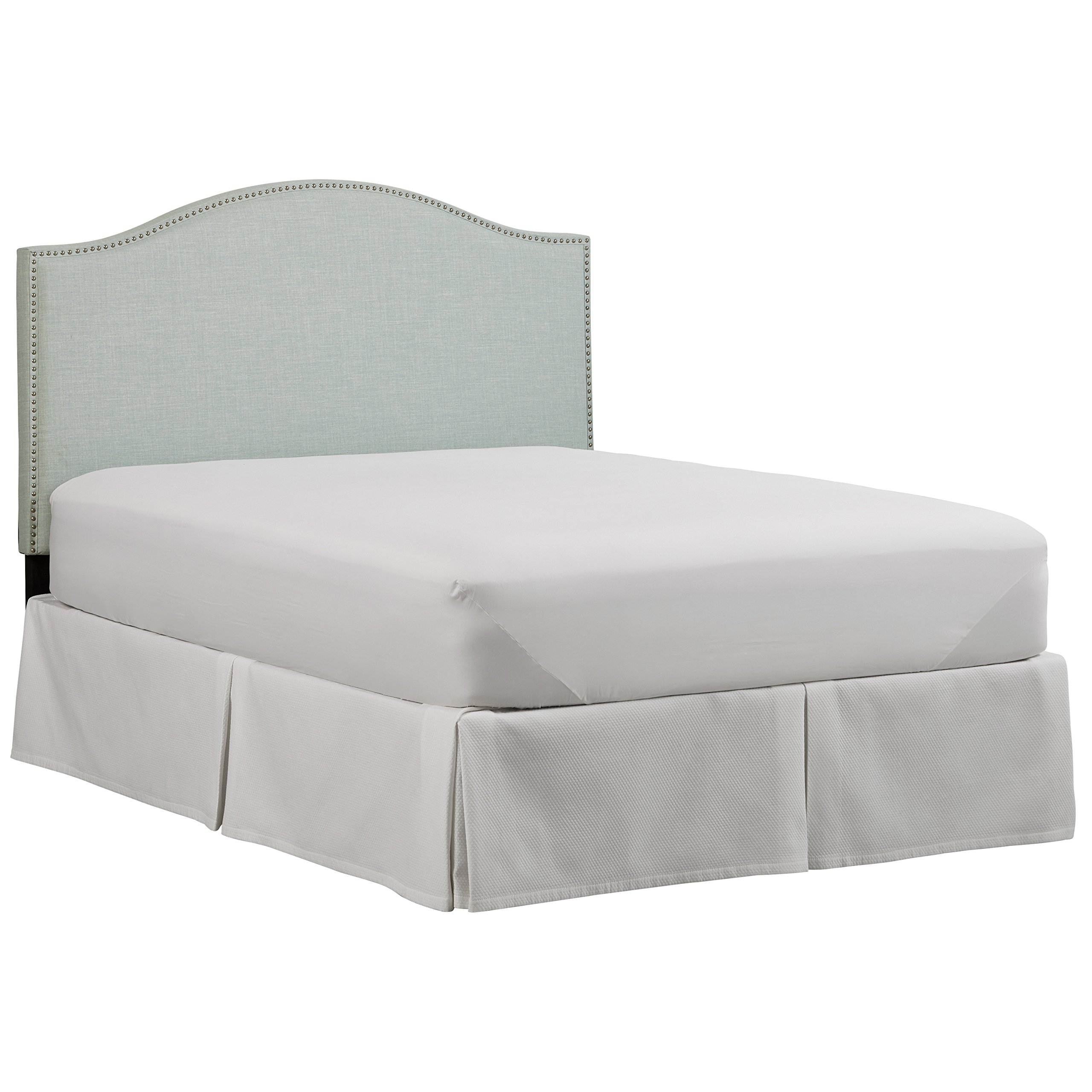 Amazon Brand – Stone & Beam Delano Nailhead Trim King Headboard, 63.25"H, Mist Blue