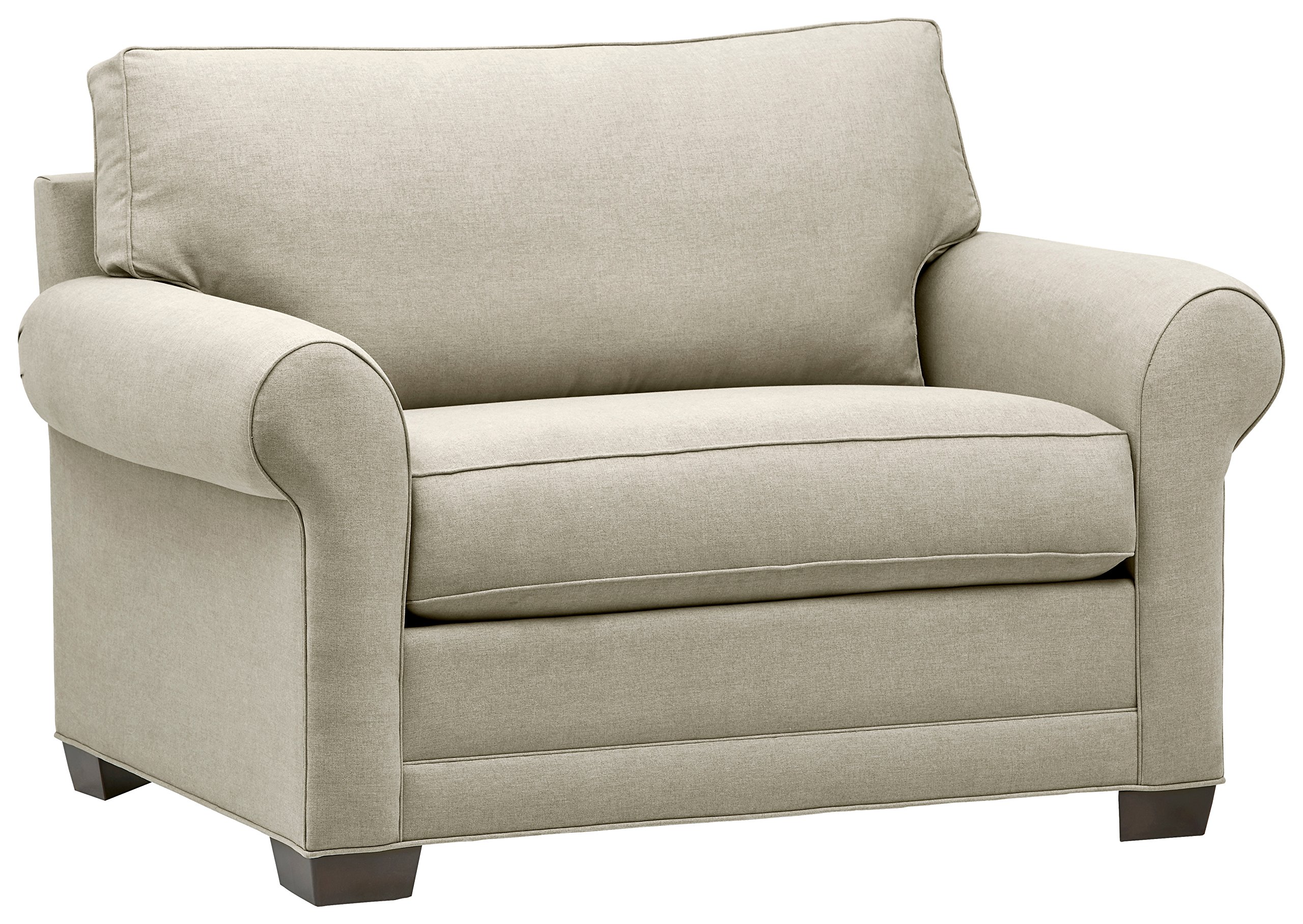 Amazon Brand – Stone & Beam Kristin Chair-and-a-Half Upholstered Sleeper Sofa, 55.5"W, Stone
