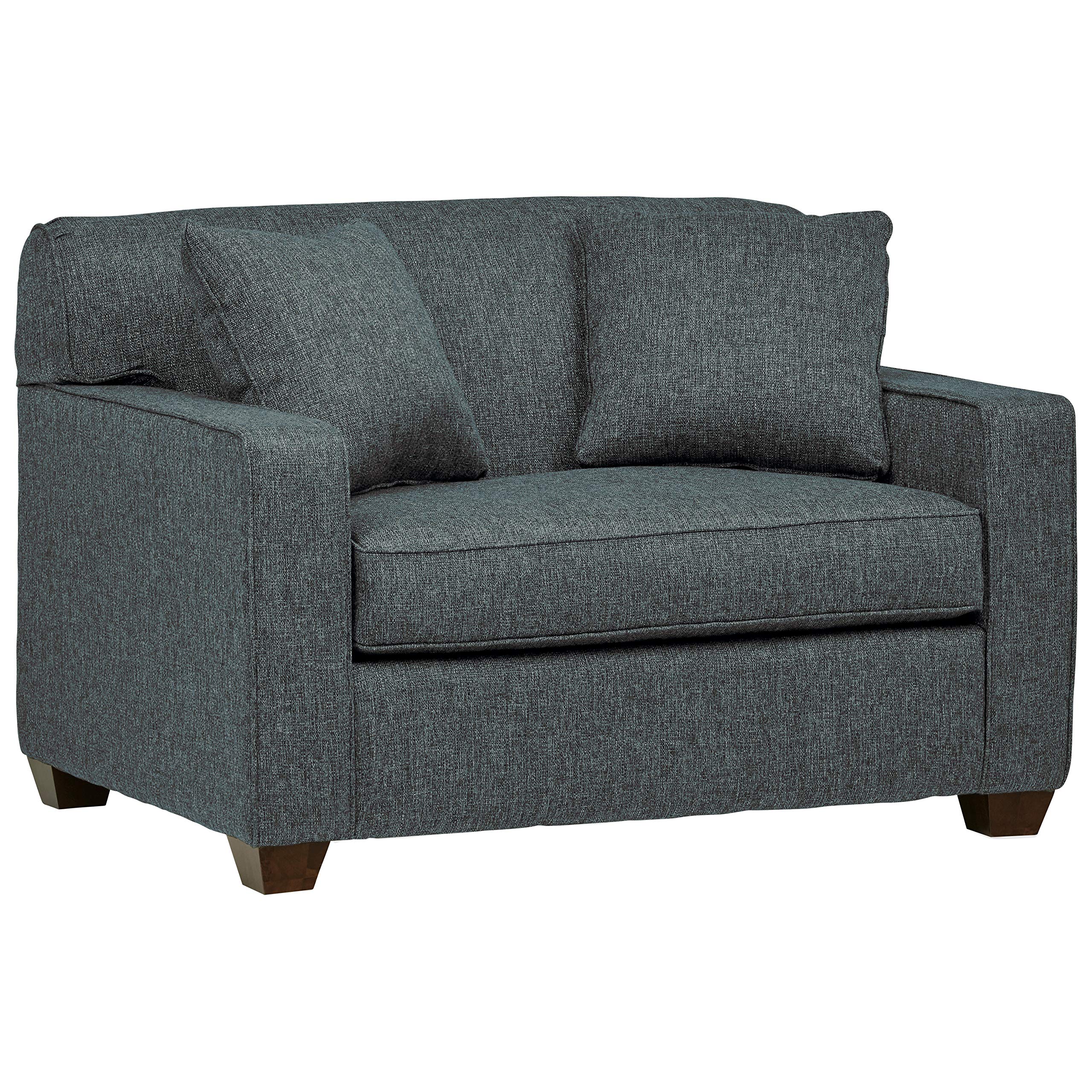 Amazon Brand – Stone & Beam Fischer Sleeper Chair, 51"W, Blue Fabric
