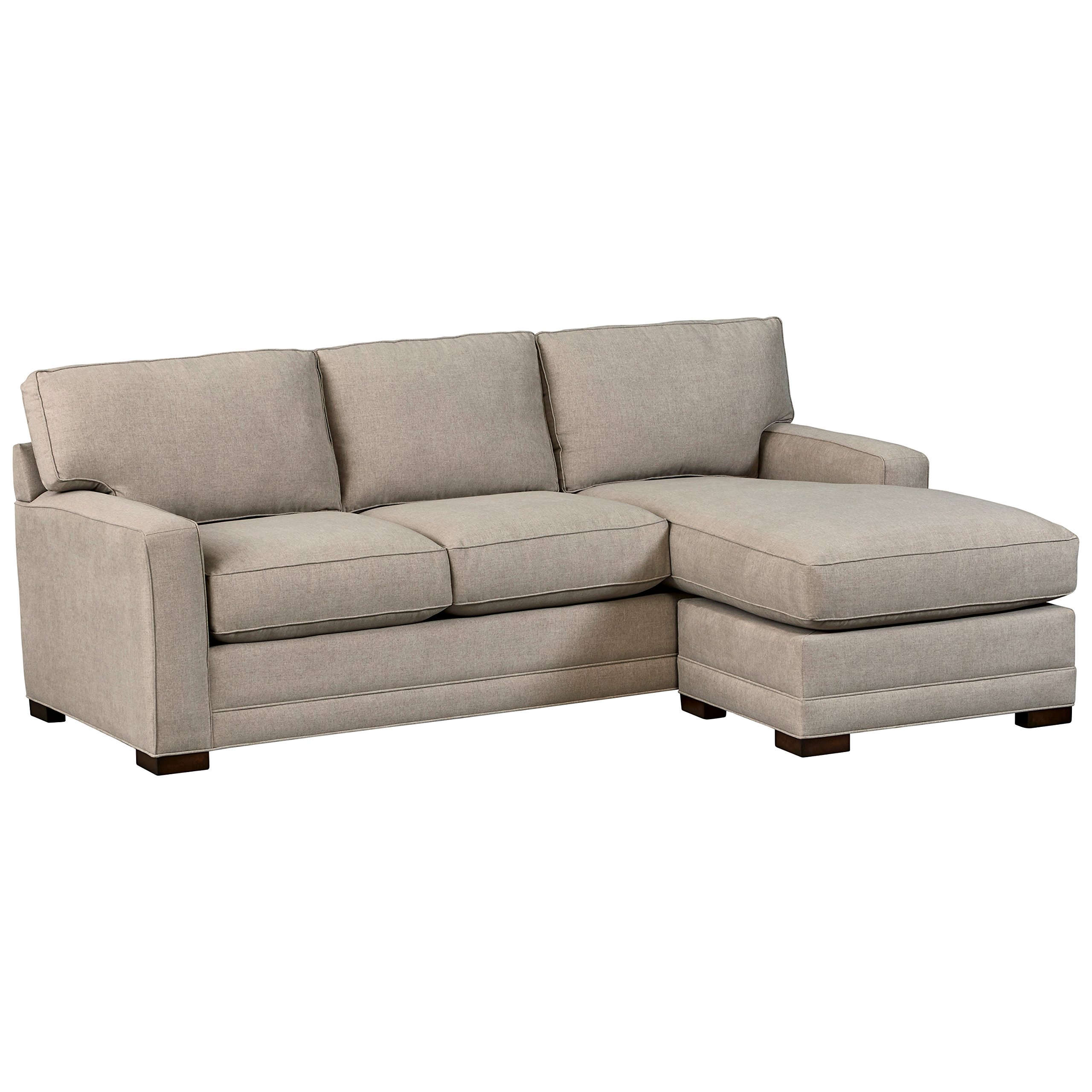 Amazon Brand – Stone & Beam Dalton Chaise Sectional Sofa Couch, 91.5", Stone