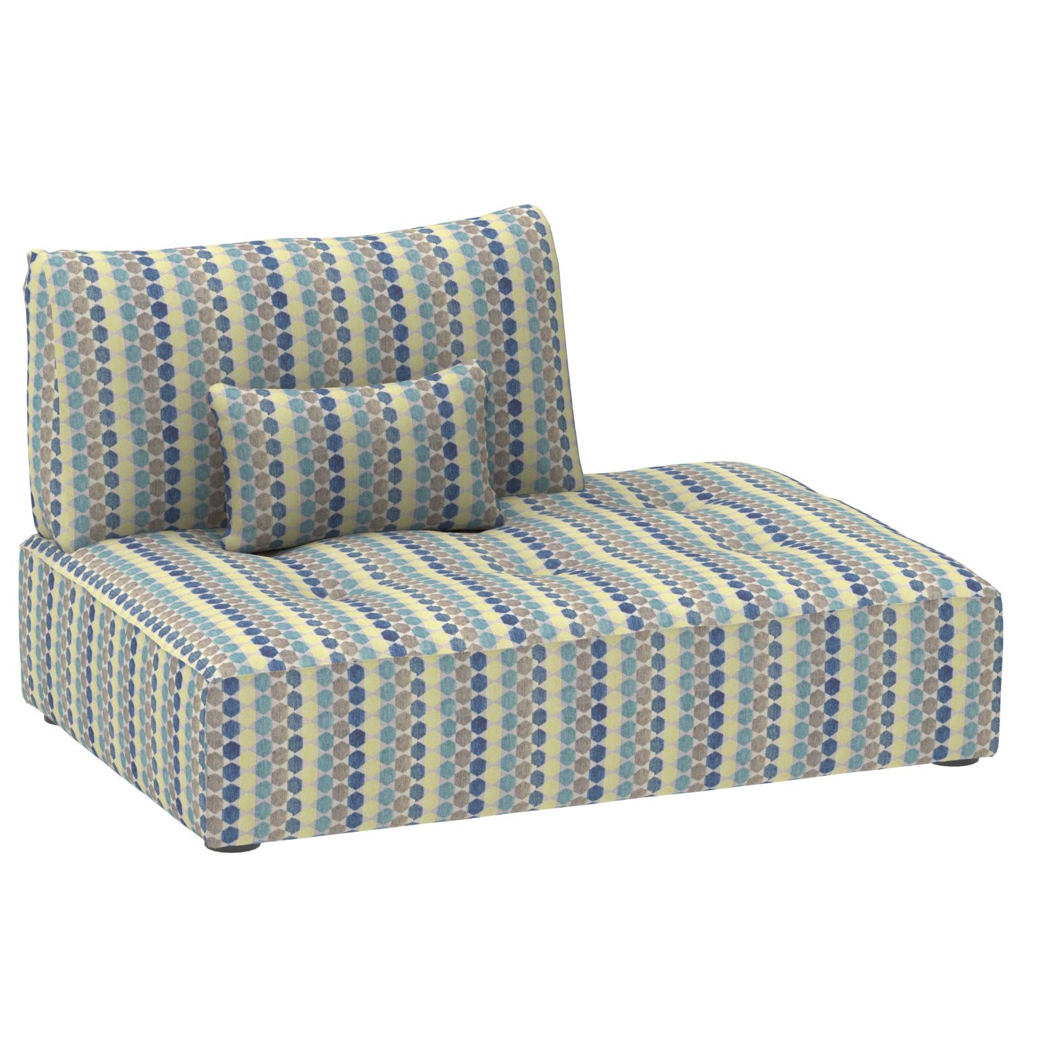Marque Amazon - Alkove Elvas - Module de méridienne pour canapé modulaire avec espace de rangement et coussin additionnel, 145 x 100 cm, Motif à pois