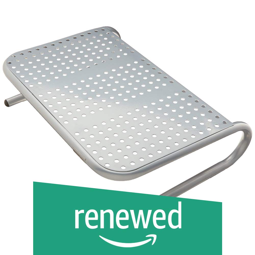 (Renewed) AmazonBasics Metal Monitor Stand - Silver