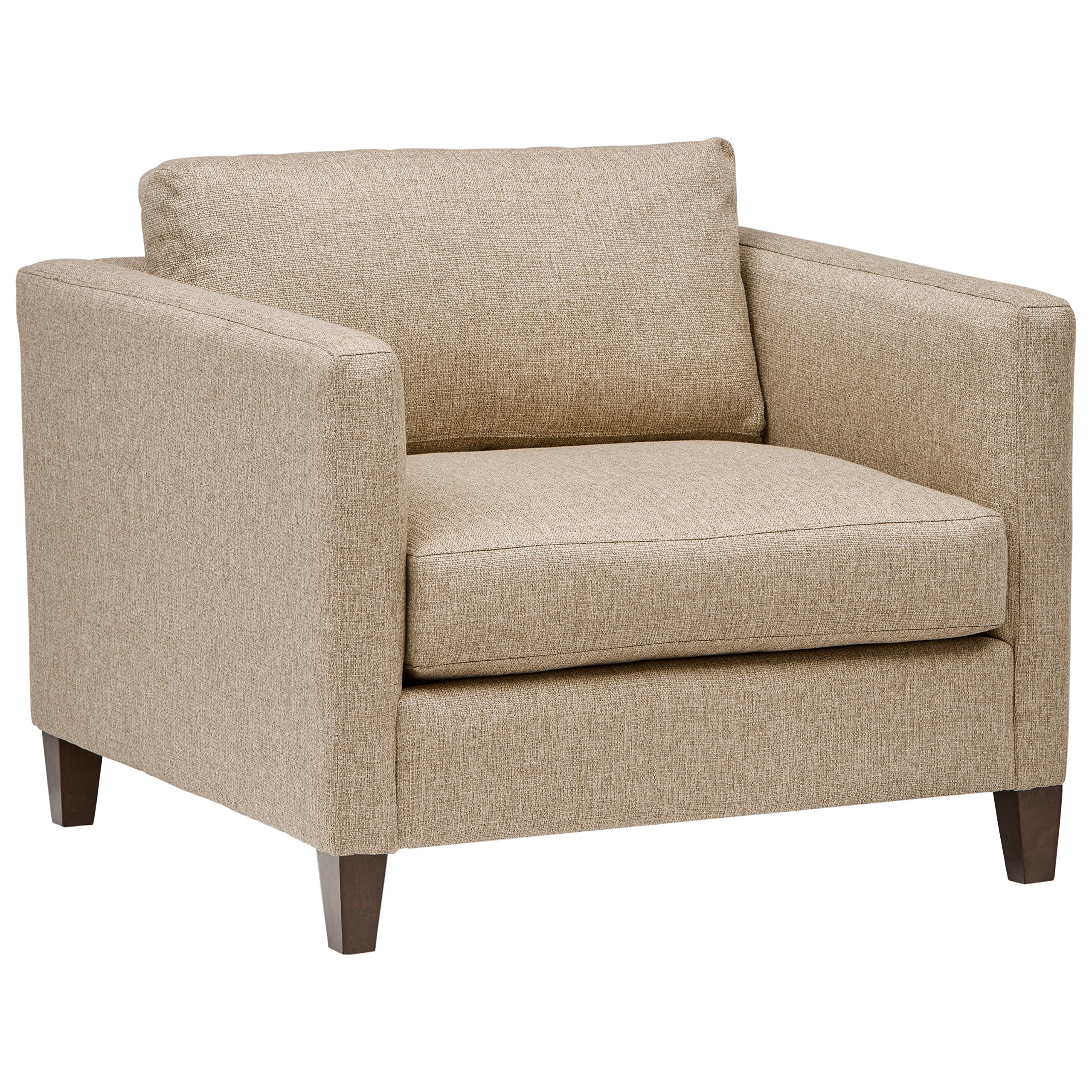 Amazon Brand – Stone & Beam Andover Modern Living Room Accent Chair, 38"W, Dark Tan