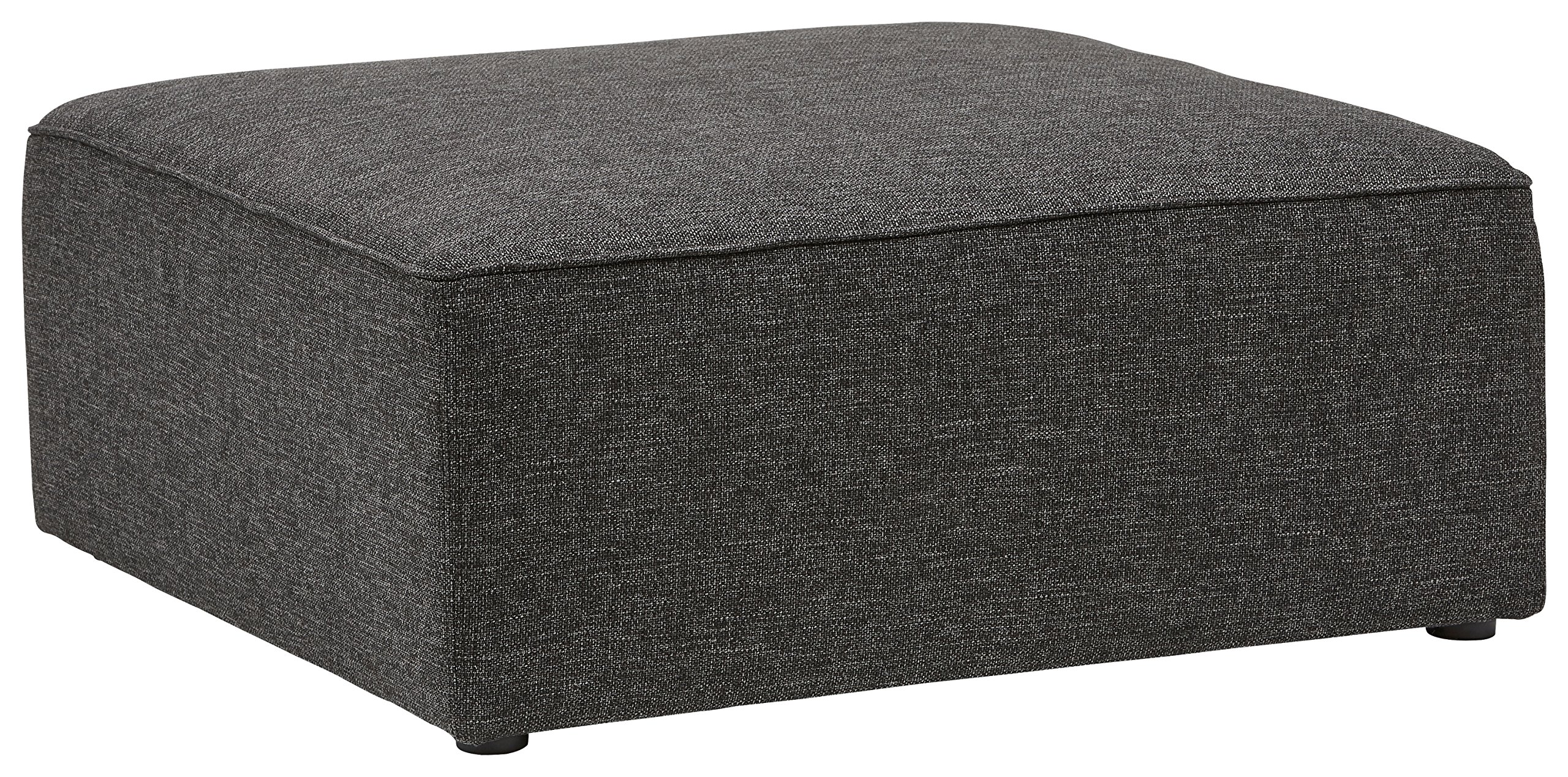 Amazon Brand – Rivet Audrey Modern Ottoman, 39.4"W, Caviar