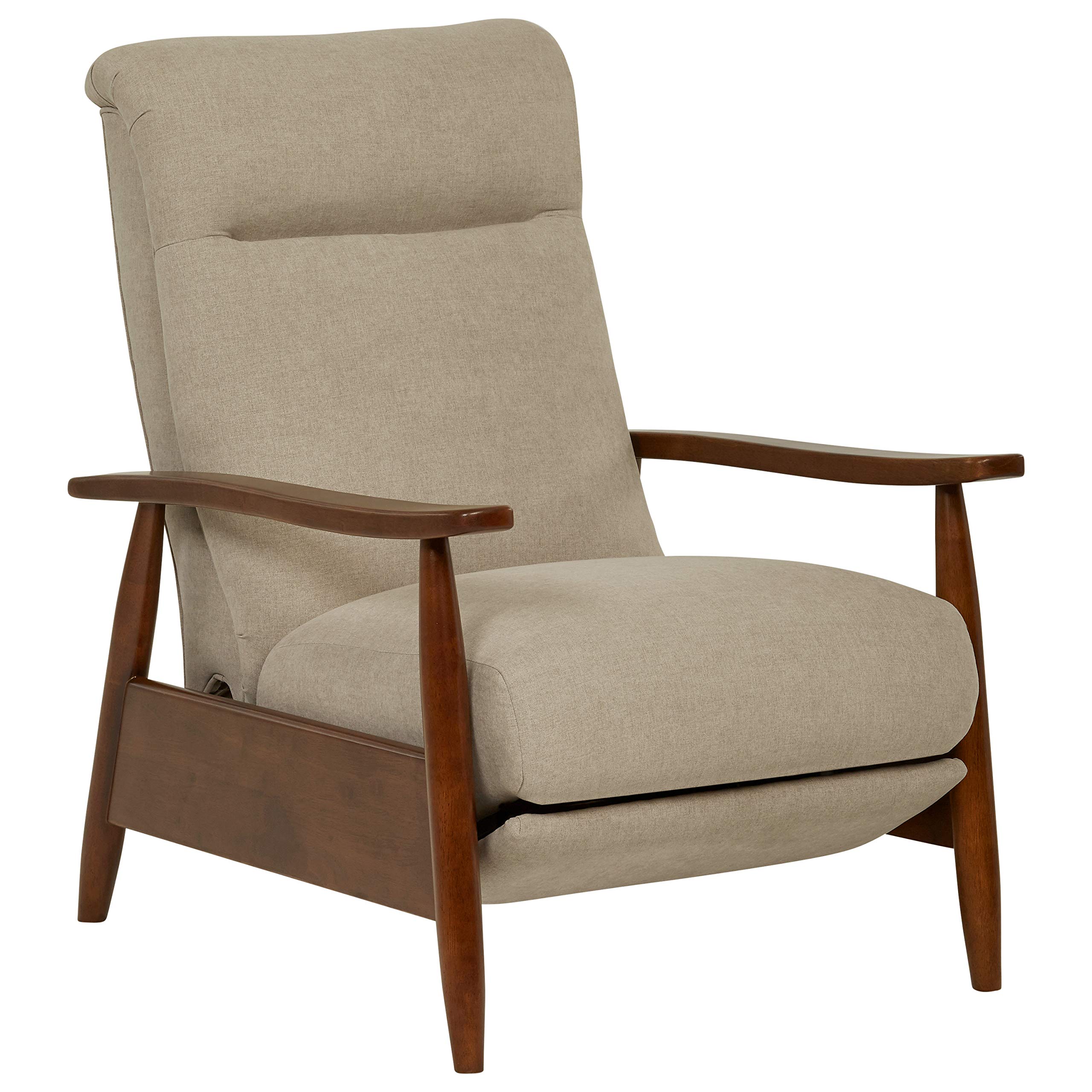 Amazon Brand – Stone & Beam Clayton Reclining Contemporary Fabric Living-Room Chair, 30"W, Dove