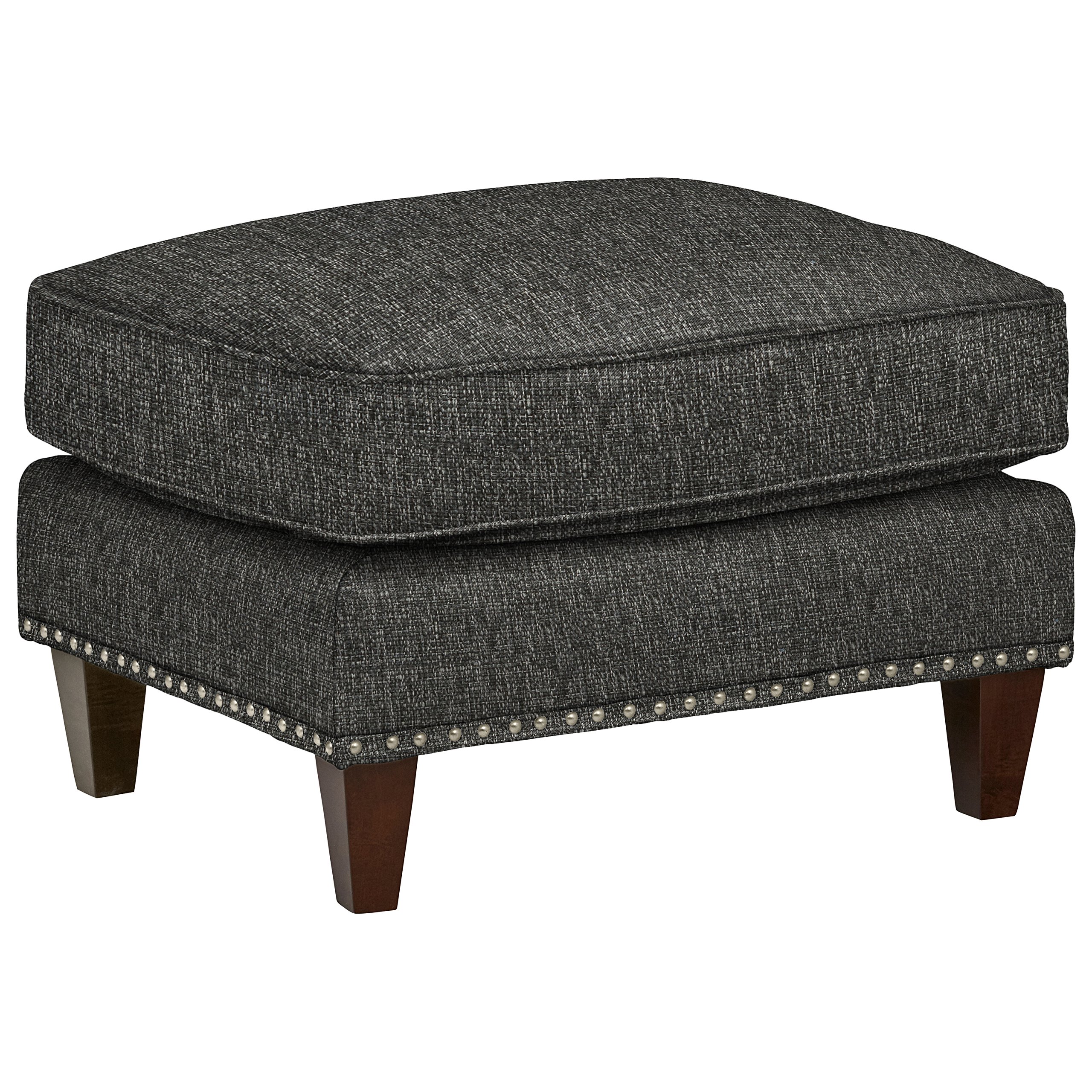 Amazon Brand – Stone & Beam Marin Upholstered Ottoman, 29"W, Charcoal