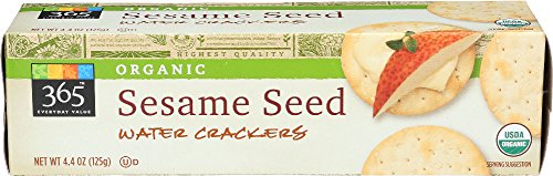 365 Everyday Value, Organic Sesame Seed Water Crackers, 4.4 Ounce