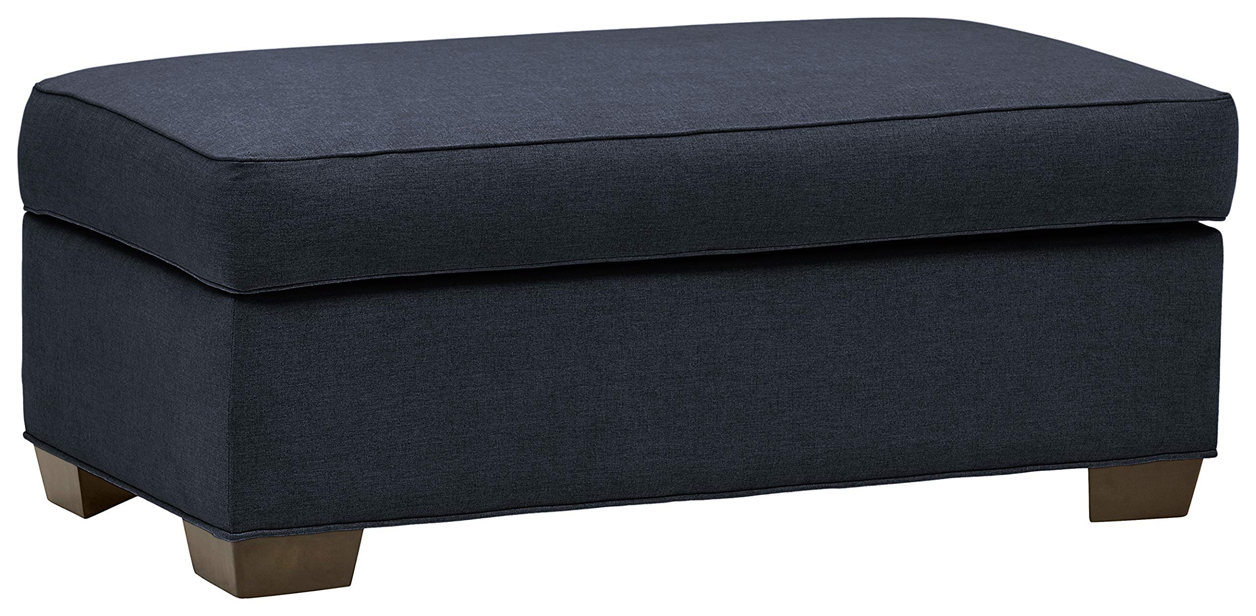 Amazon Brand – Stone & Beam Kristin Large Ottoman, 43.5"W, Indigo