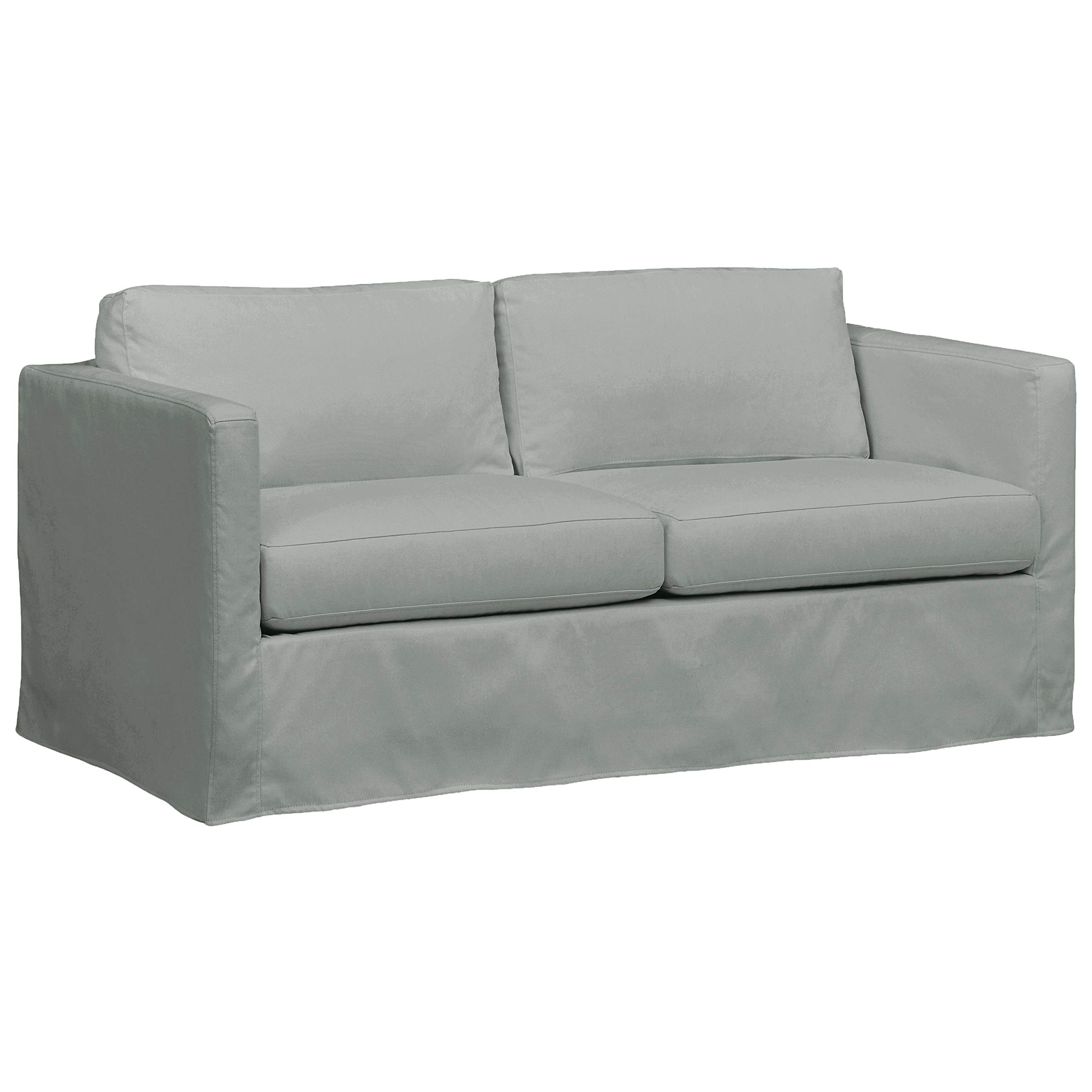 Amazon Brand – Stone & Beam Andover Slipcover Loveseat, 67"W, Spa-Colored Fabric