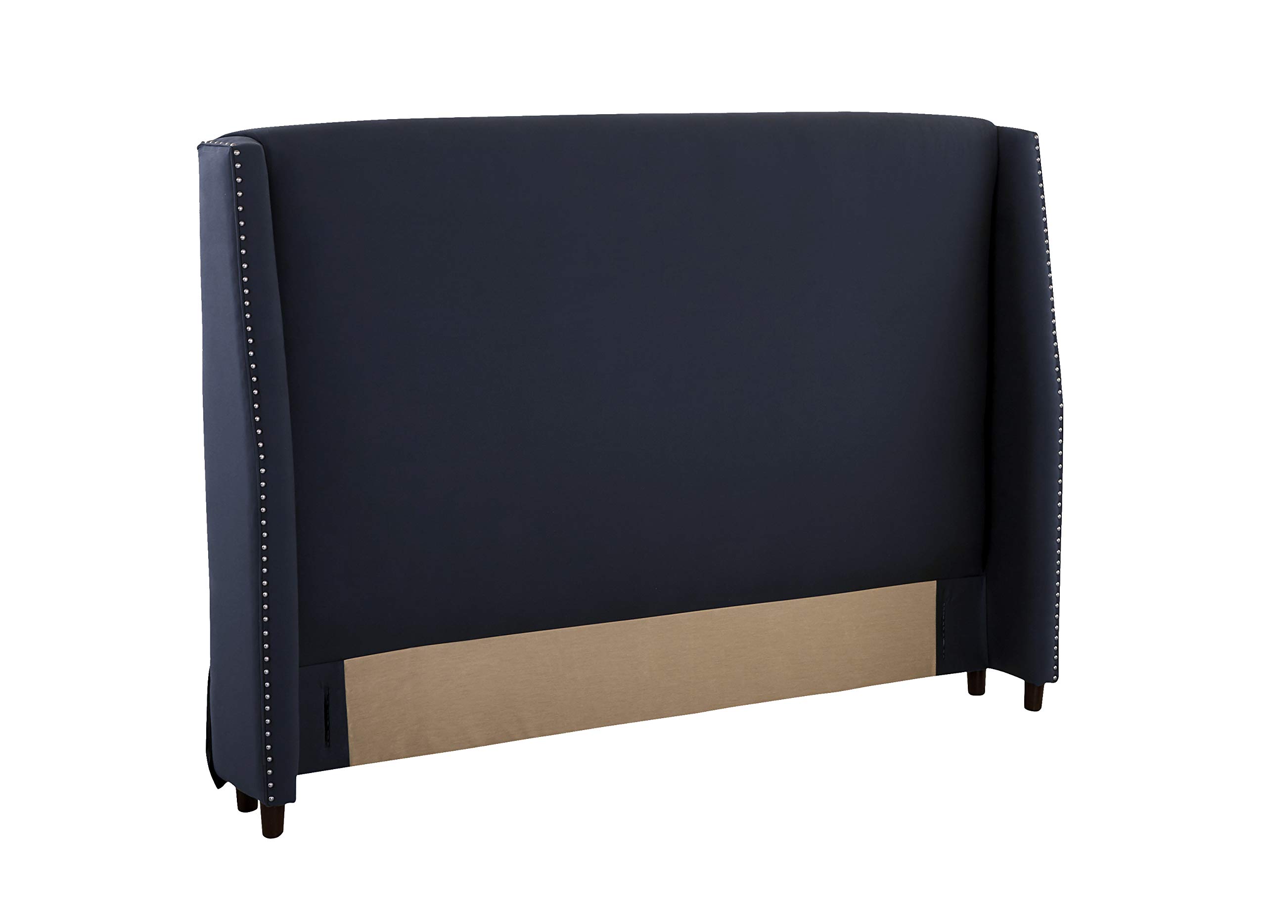 Stone & Beam Merrill Queen Headboard with Decorative Nailhead Trim, 75"W, Indigo