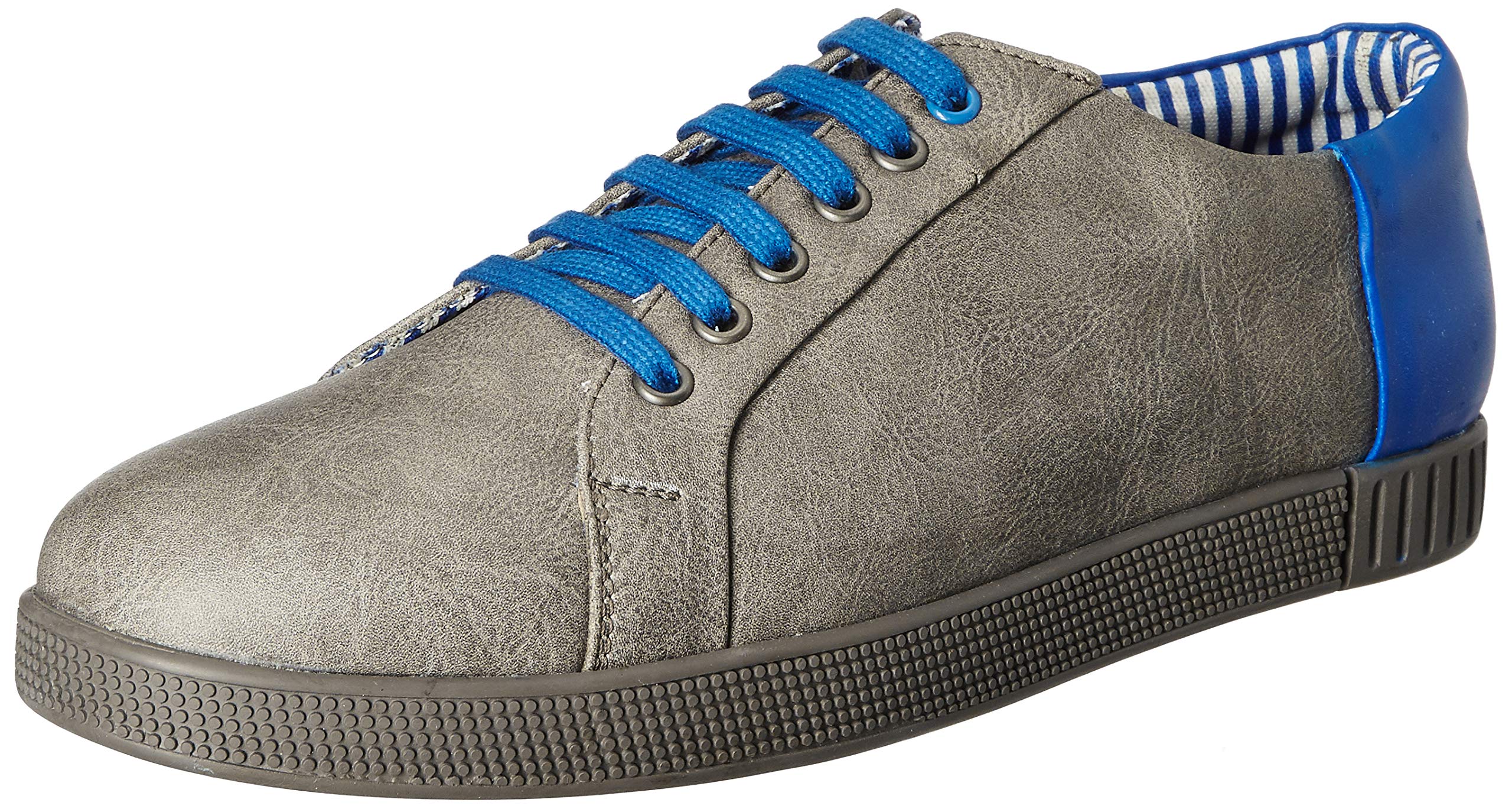 Amazon Brand - House & Shields Men's M.Grey/Blue PU Sneakers-8 UK (42 EU) (9 US) (AZ-HS-002)