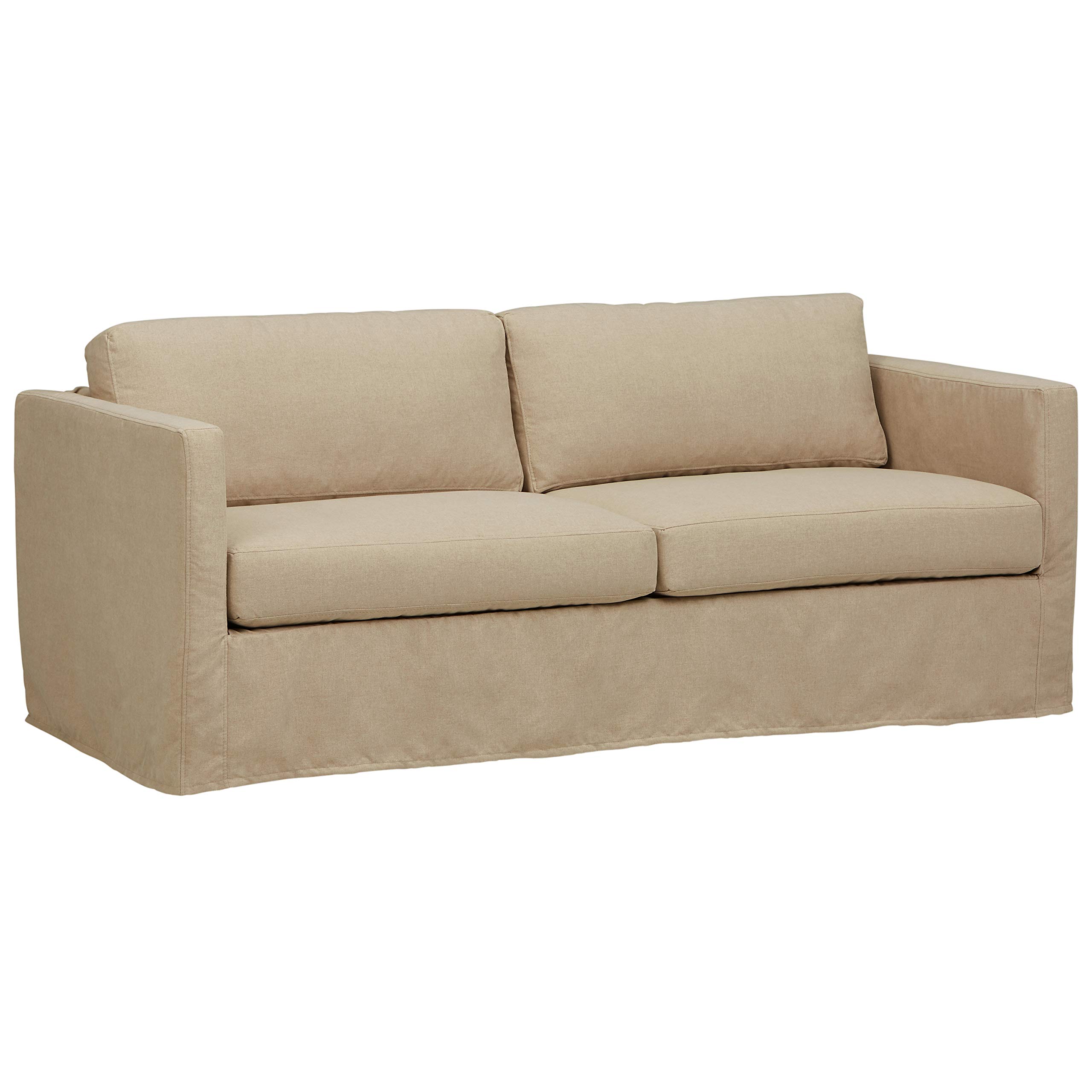 Amazon Brand – Stone & Beam Andover Slipcover Studio Sofa Couch, 78"W, Linen Fabric