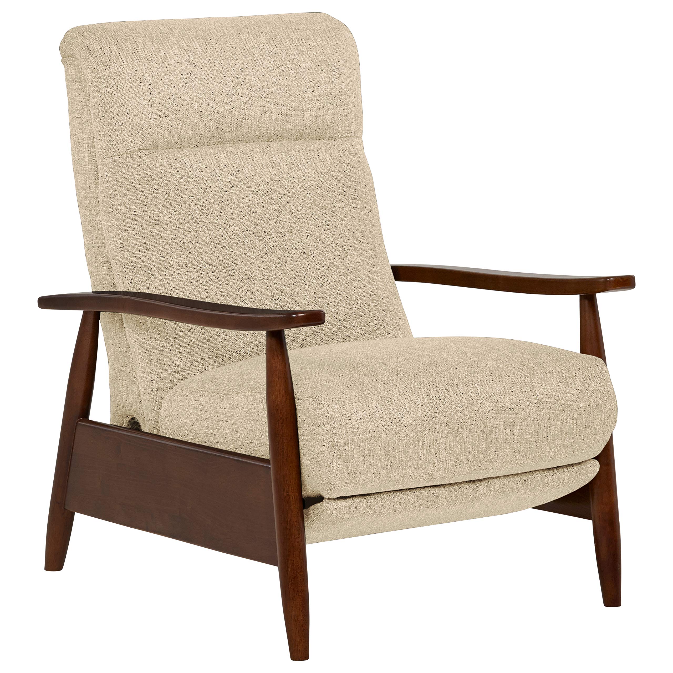 Amazon Brand – Stone & Beam Clayton Reclining Contemporary Fabric Living-Room Chair, 30"W, Latte