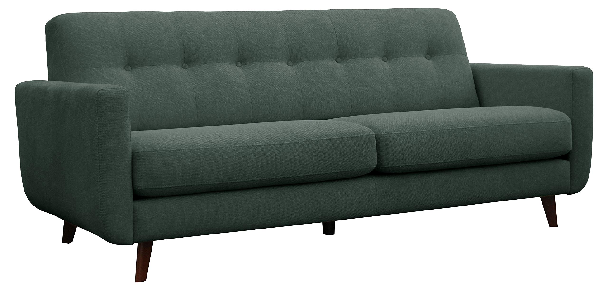 Amazon Brand – Rivet Sloane Mid-Century Modern Sofa with Tufted Back, 79.9"W, Emerald Green