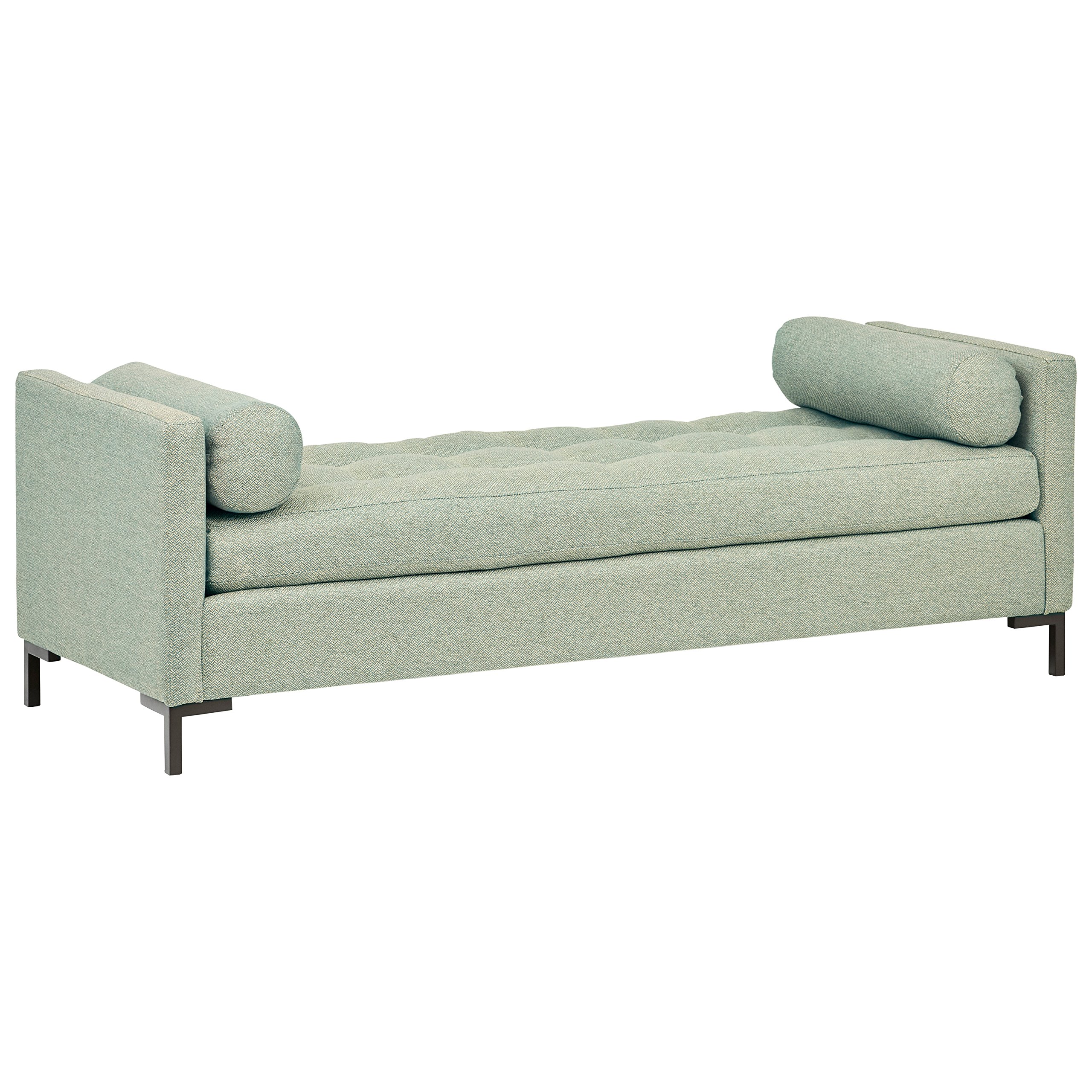 Amazon Brand – Rivet Uptown Mid-Century Tufted Customizable Daybed Sofa, 78"W, Rain &amp; Black
