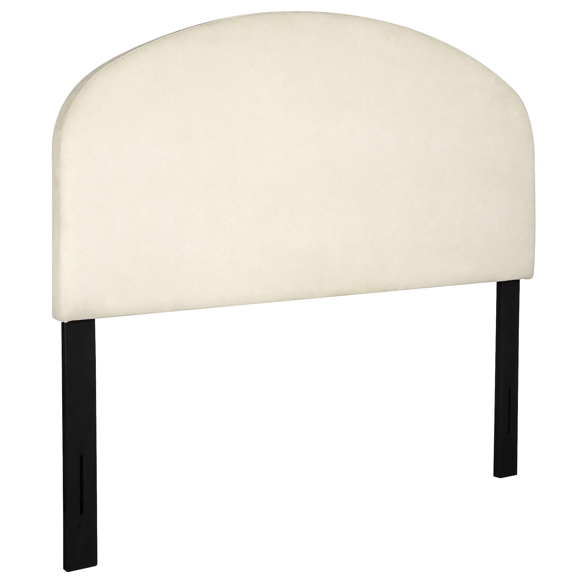 Amazon Brand – Rivet Curved Upholstered Headboard, Queen, 60"W, Beige
