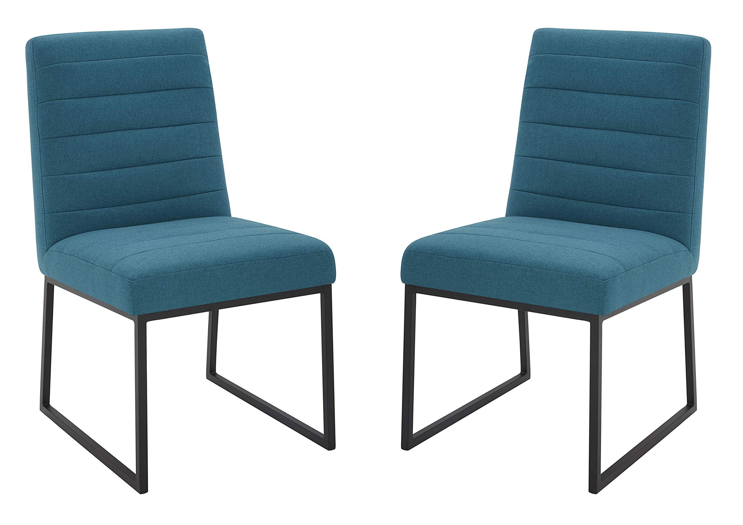 Amazon Brand – Rivet Decatur Modern Upholstered Dining Chair, 21"W, Set of 2, Aqua