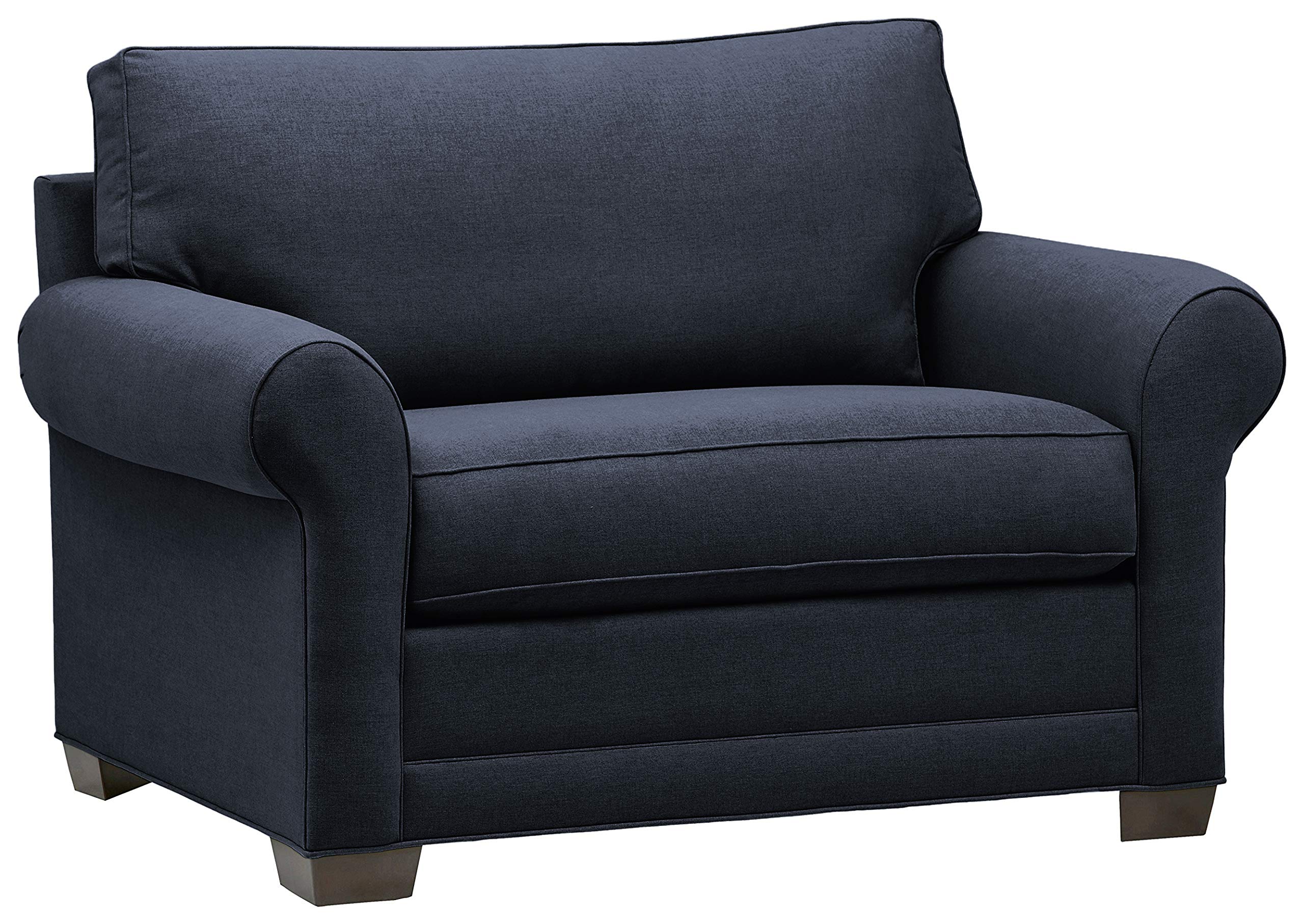 Amazon Brand – Stone & Beam Kristin Chair-and-a-Half Upholstered Sleeper Sofa, 55.5"W, Navy