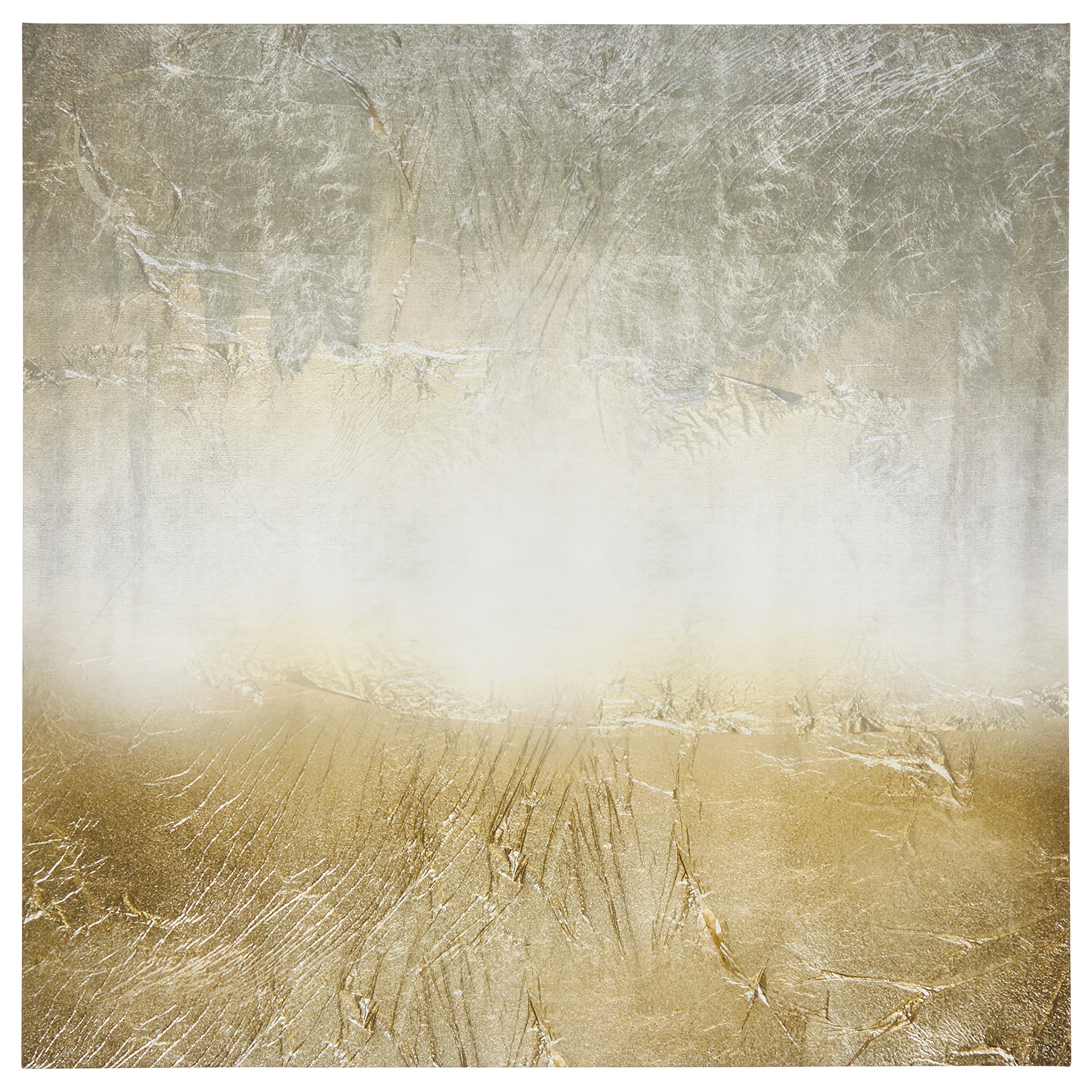 Amazon Brand – Stone & Beam Abstract Grey and Gold Print on Canvas Wall Art, 24" x 24"