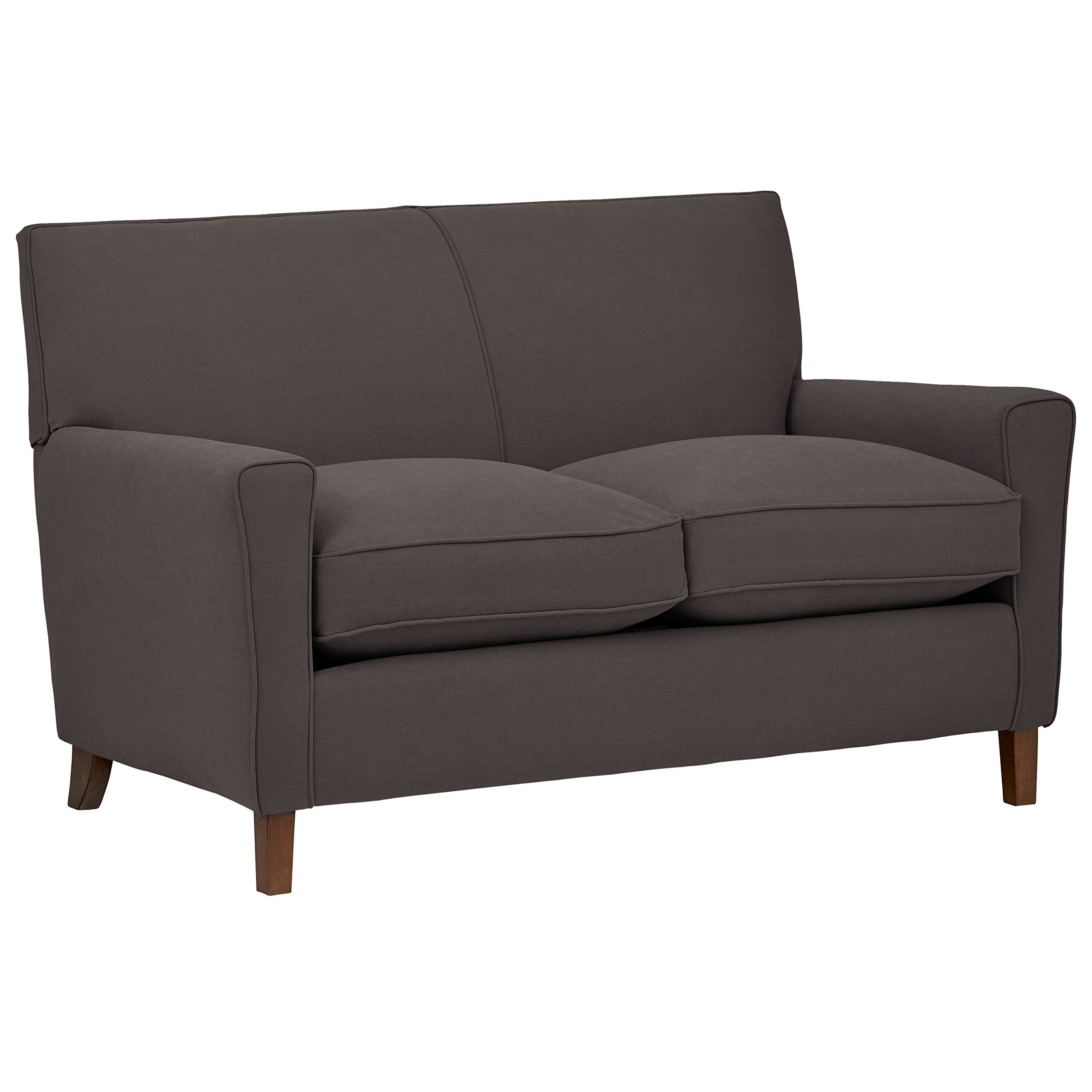 Amazon Brand – Rivet Lawson Modern Angled Loveseat, 58"W, Smoke