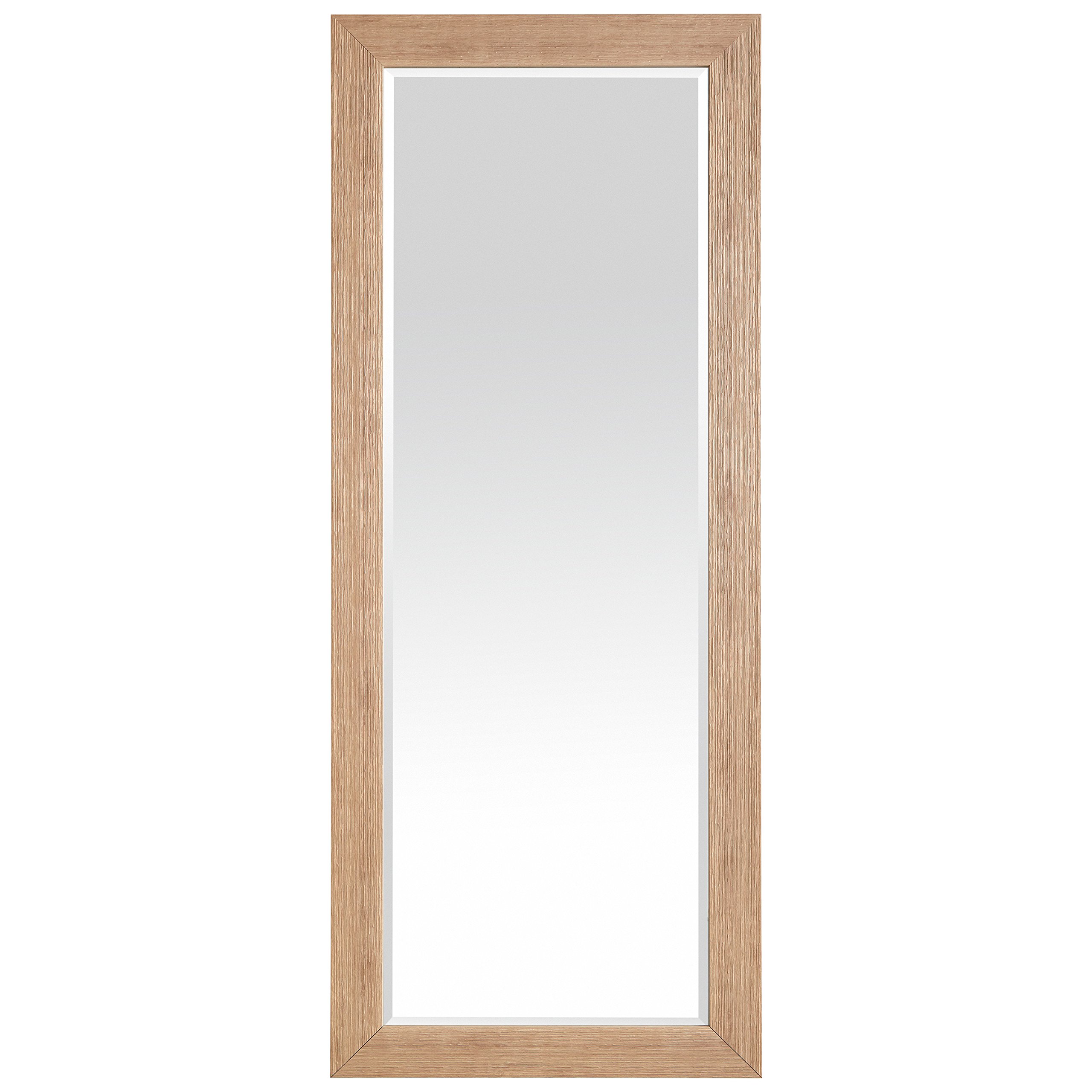 Amazon Brand – Stone & Beam Classic Rectangular Flat Frame Mirror, 80"H, Beige Finish