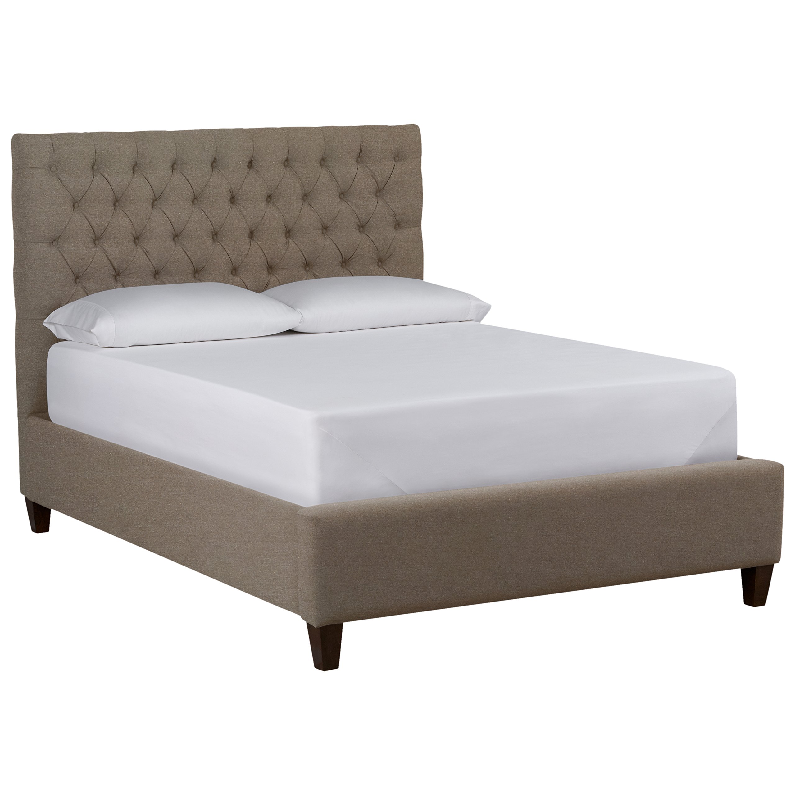 Amazon Brand – Stone & Beam Prudence Tufted Queen Bed, 66"W, Fresh Pewter