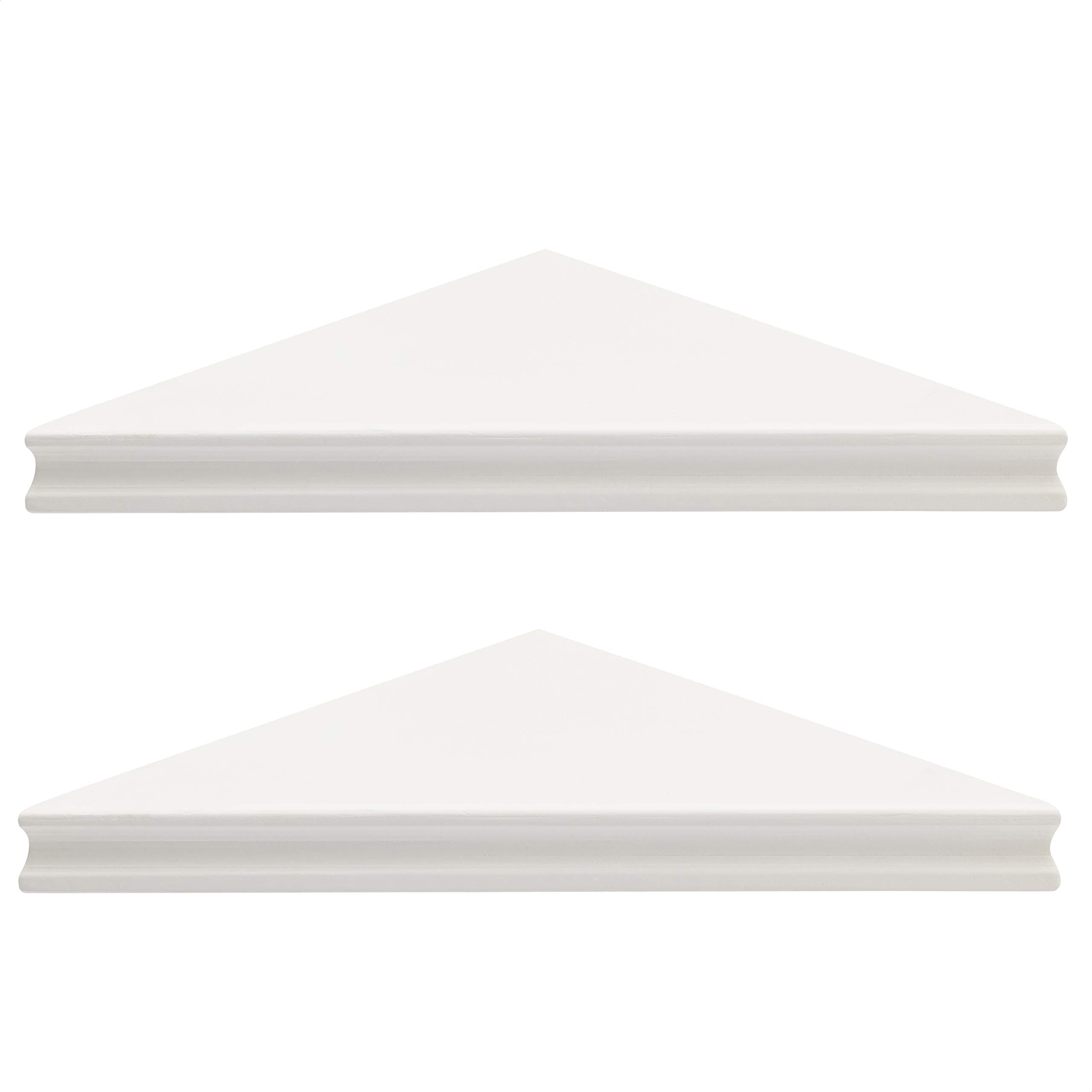AmazonBasics Corner Shelves - 16-Inch, White, 2-Pack