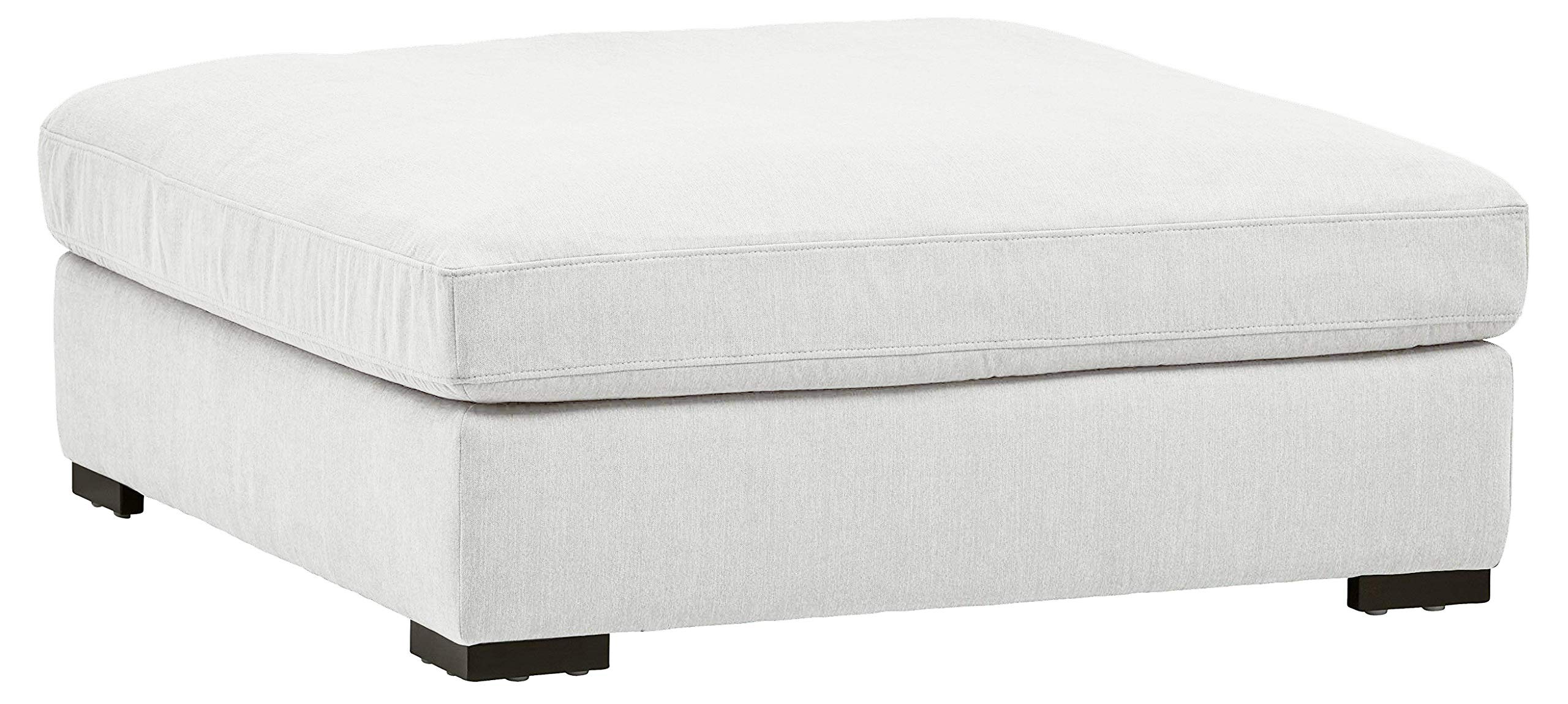Amazon Brand – Stone & Beam Lauren Down Filled Oversized Ottoman with Hardwood Frame, 46.5"W, Pearl