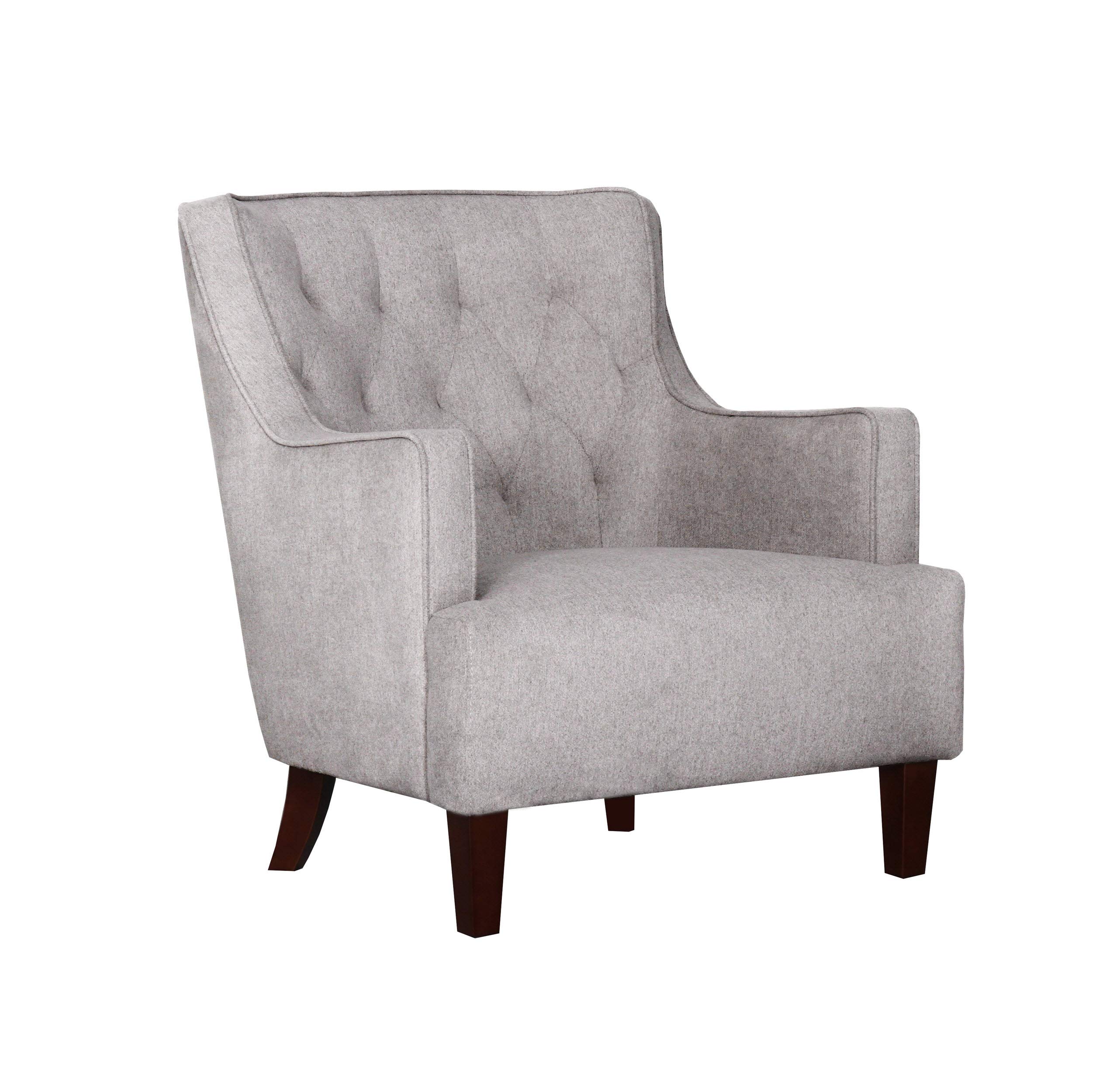 Amazon Brand – Stone & Beam Decatur Modern Tufted Wingback Living Room Accent Chair, 32.37"W, Gray