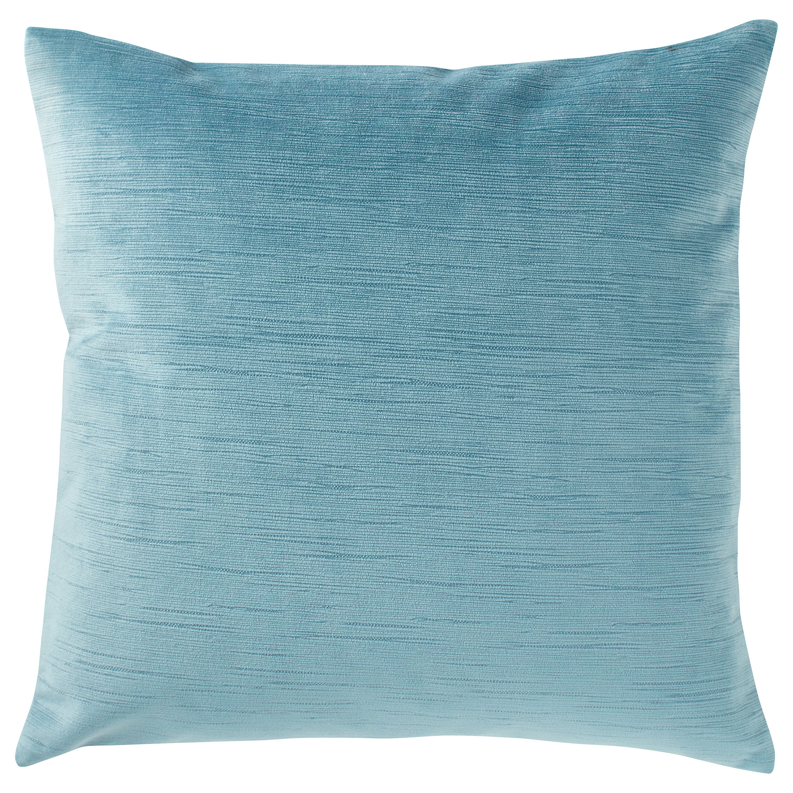 Amazon Brand – Stone & Beam Striated Velvet Linen-Look Decorative Throw Pillow, 17" x 17", Laguna