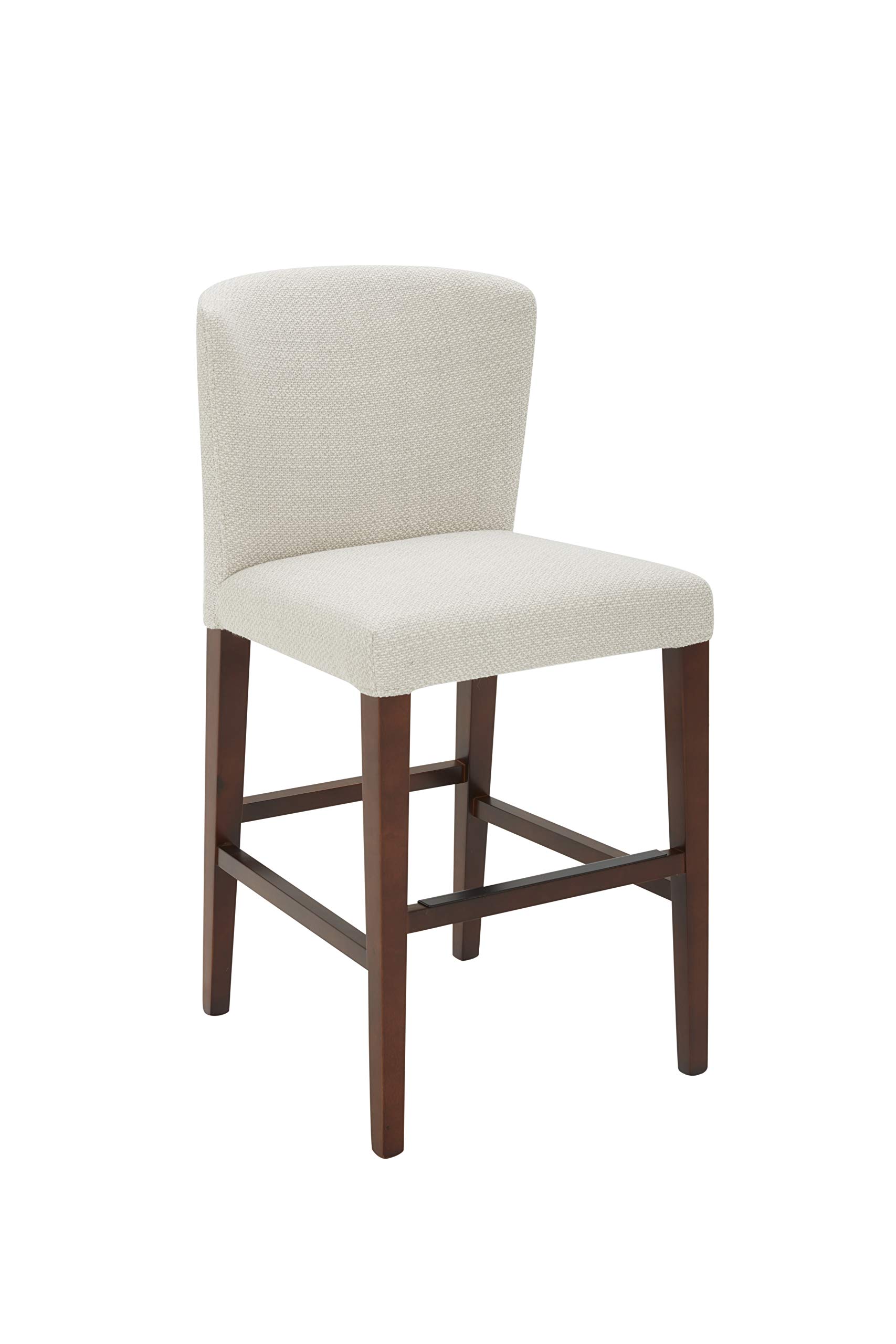 Amazon Brand – Rivet Eli Modern Curved-Back Counter-Height Barstool, 38.2"H, Stucco