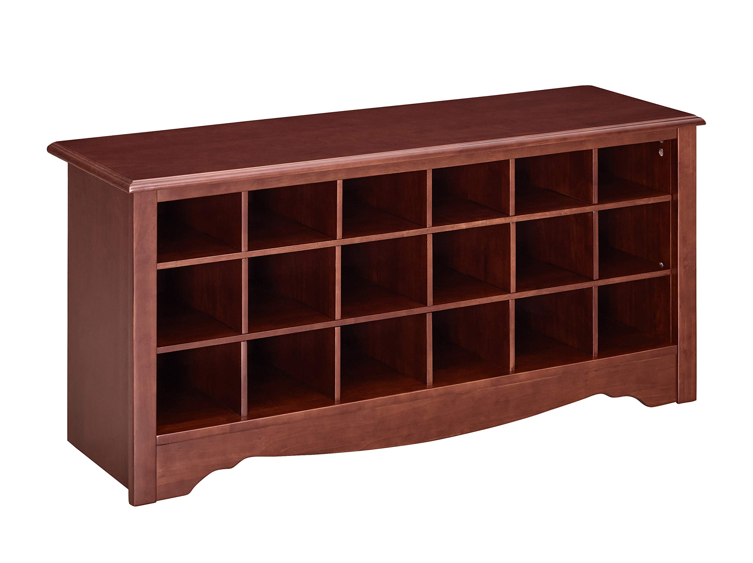 Amazon Brand – Ravenna Home Sobaski Wood Shoe Storage Rack Organizer, 48"W, Black