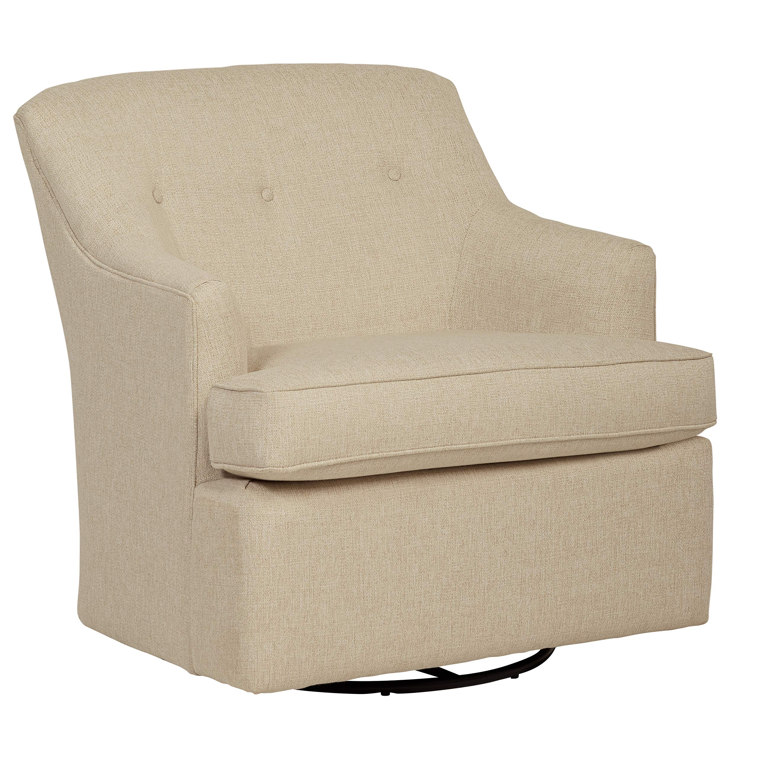 Amazon Brand – Stone & Beam Wolcott Swivel Chair, Fabric, 33"W, Sandstone
