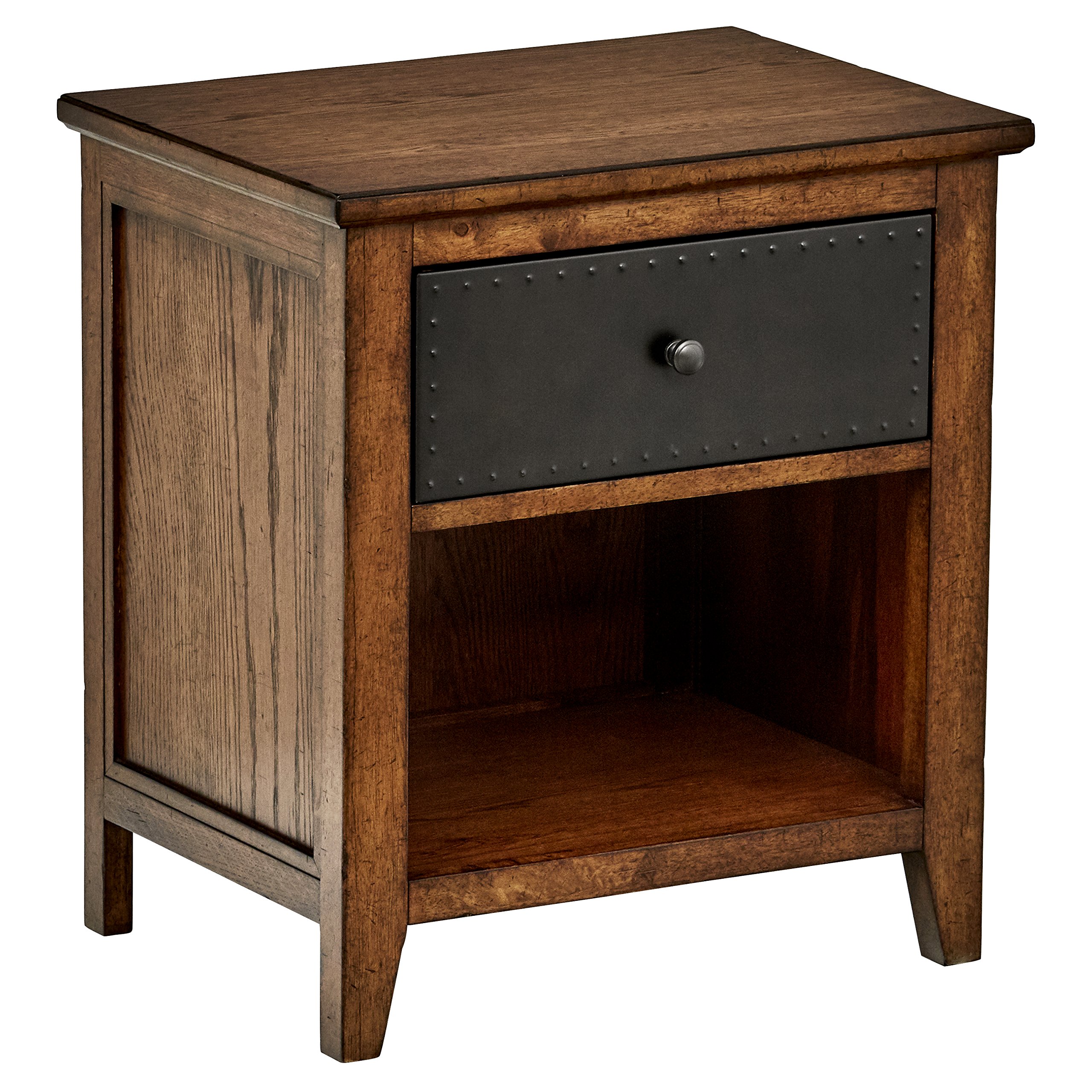 Amazon Brand – Stone & Beam Newport Nightstand End Table, 22"W, Toffee Oak