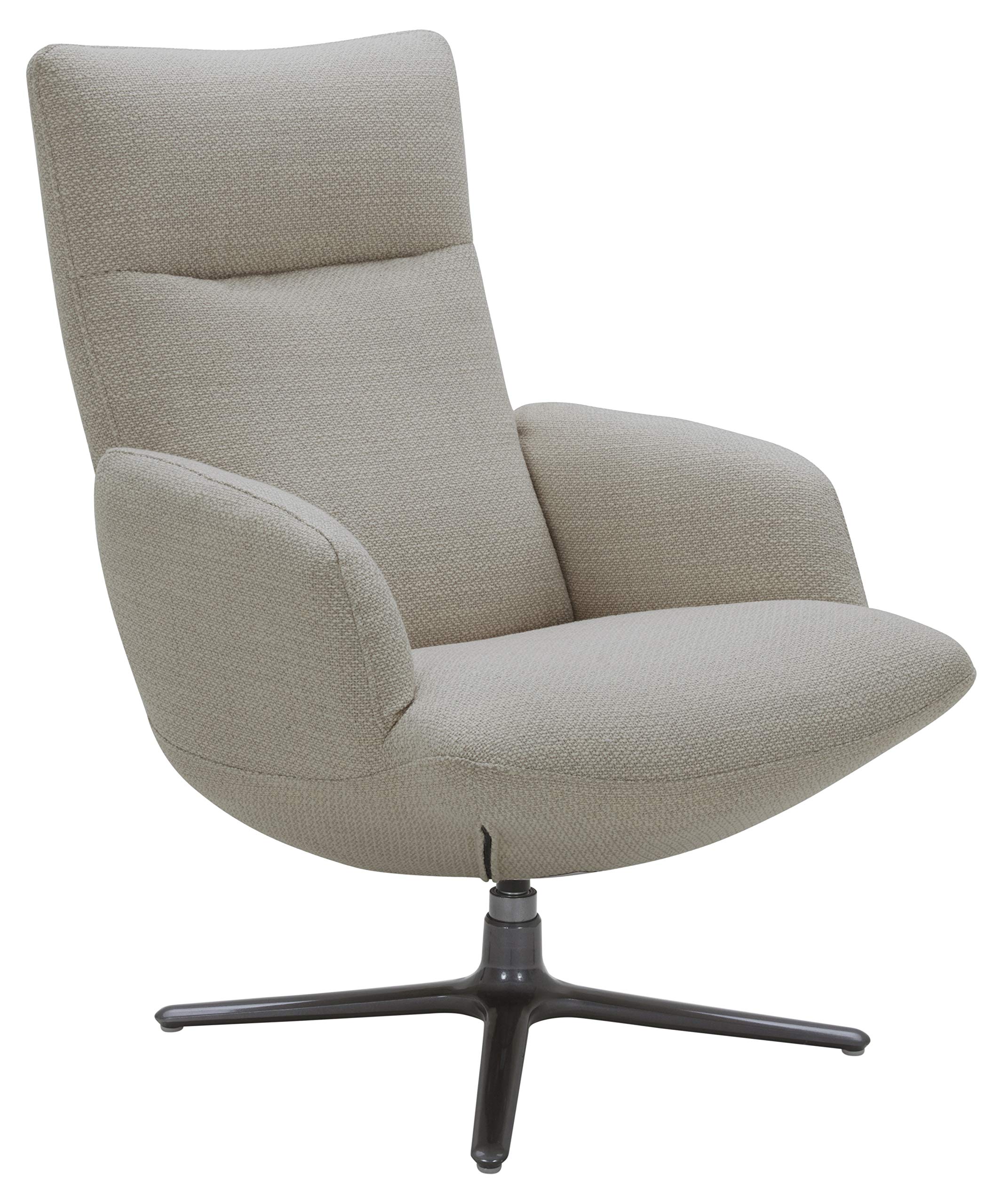 Amazon Brand – Rivet Blanchard Living Room Chair with Swivel Base, 40"H, Stucco