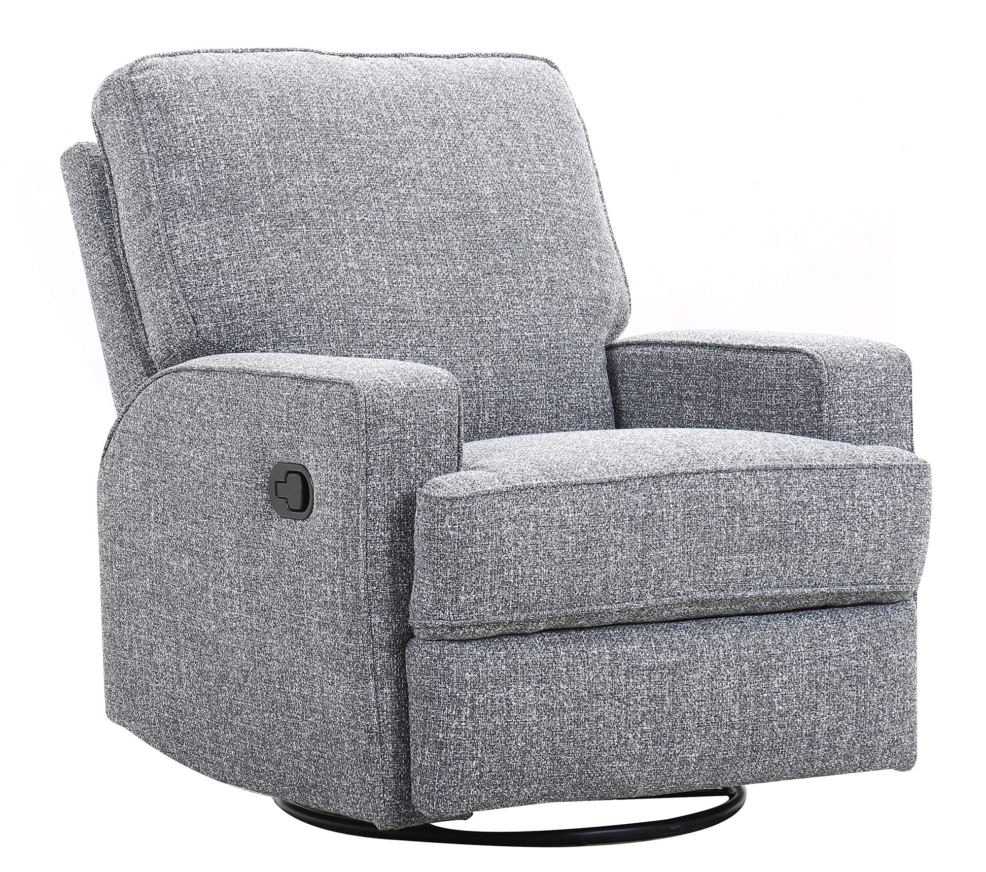 Amazon Brand – Ravenna Home Contemporary Swivel Glider Recliner Chair, 33.9"W, Smoke Grey