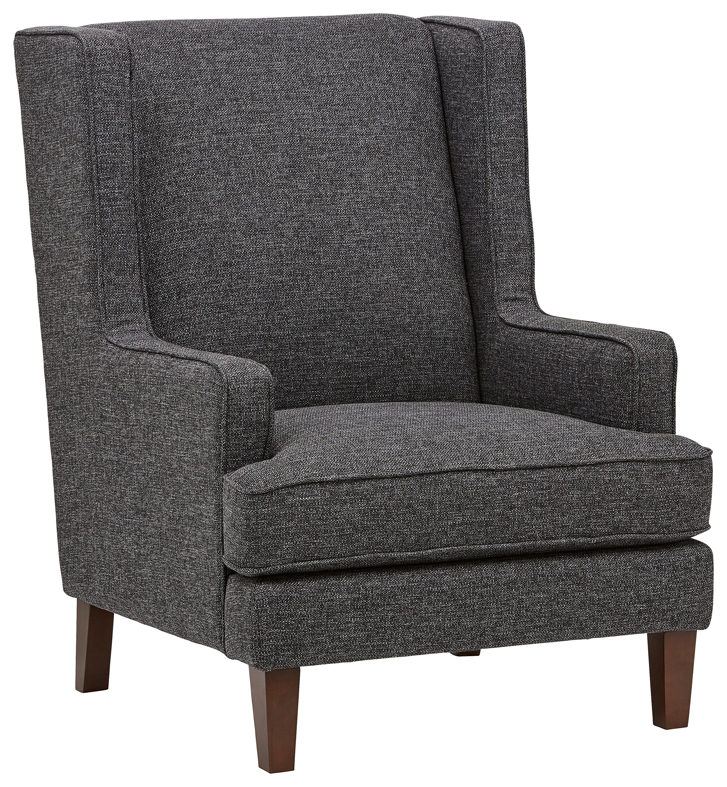 Amazon Brand – Stone & Beam Highland Modern Wingback Living Room Accent Chair, 31.9"W, Caviar