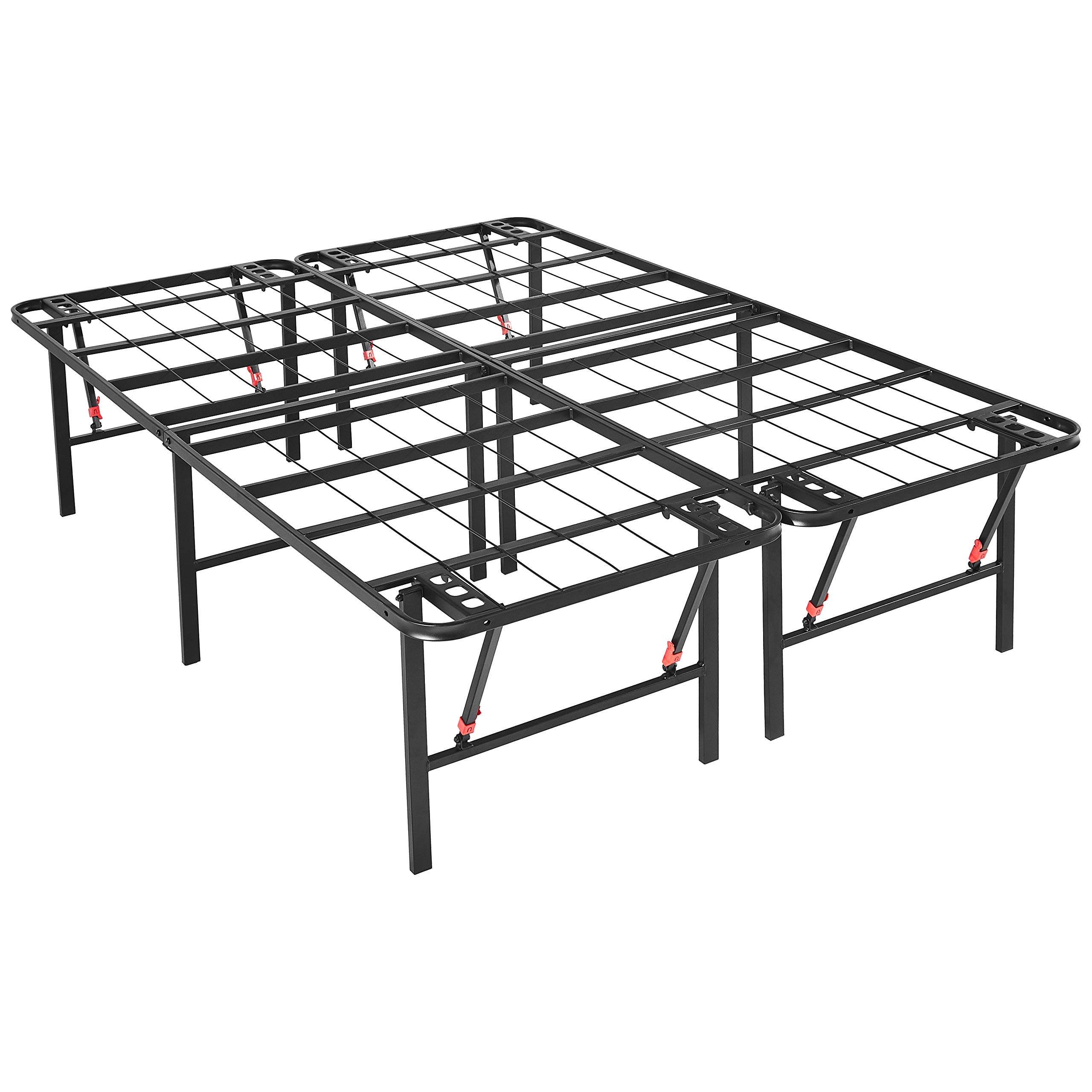 AmazonBasics Foldable, 18" Metal Platform Bed Frame with Tool-Free Assembly, No Box Spring Needed - Full