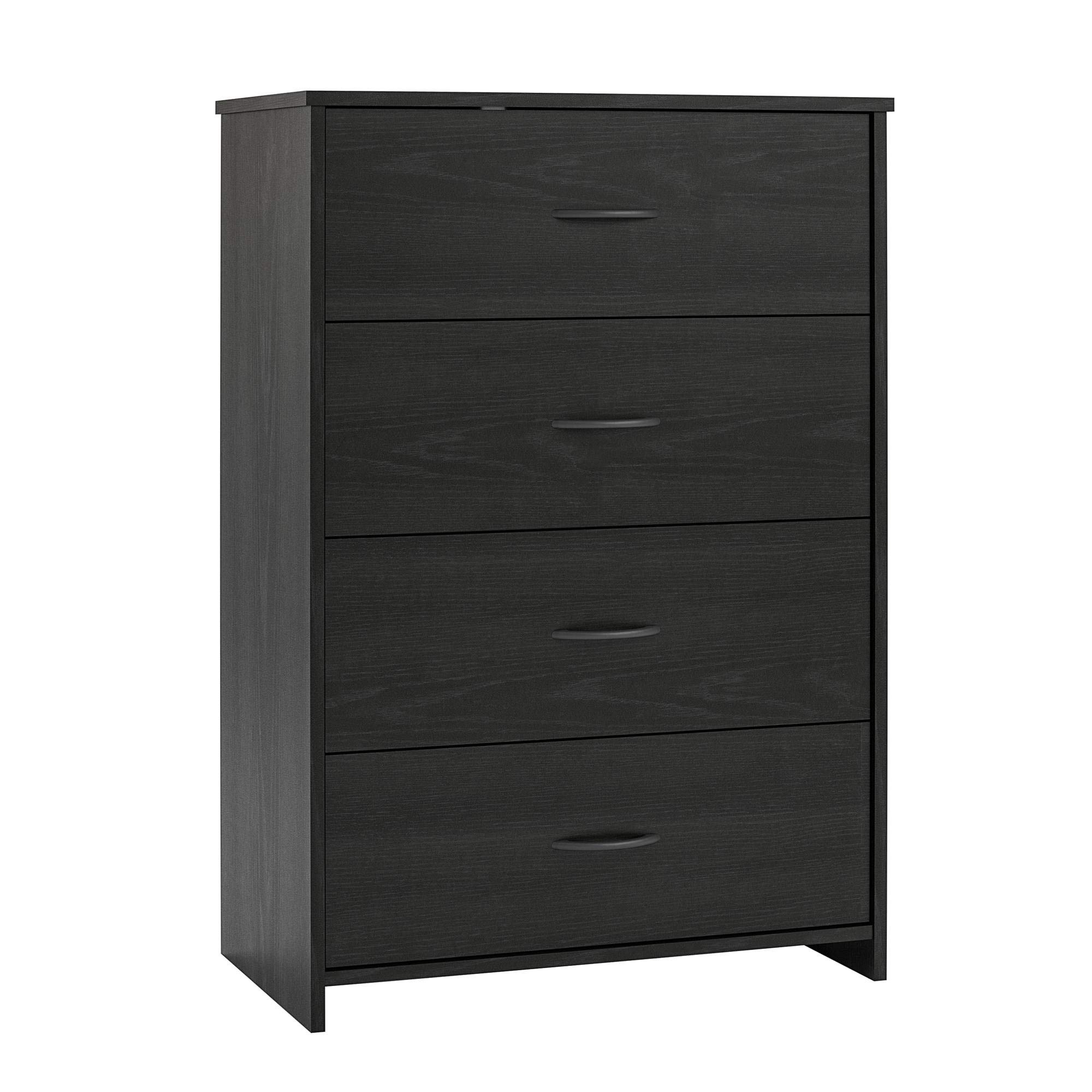 Ameriwood Commode Classique 4 tiroirs Commode à 4 tiroirs Noir