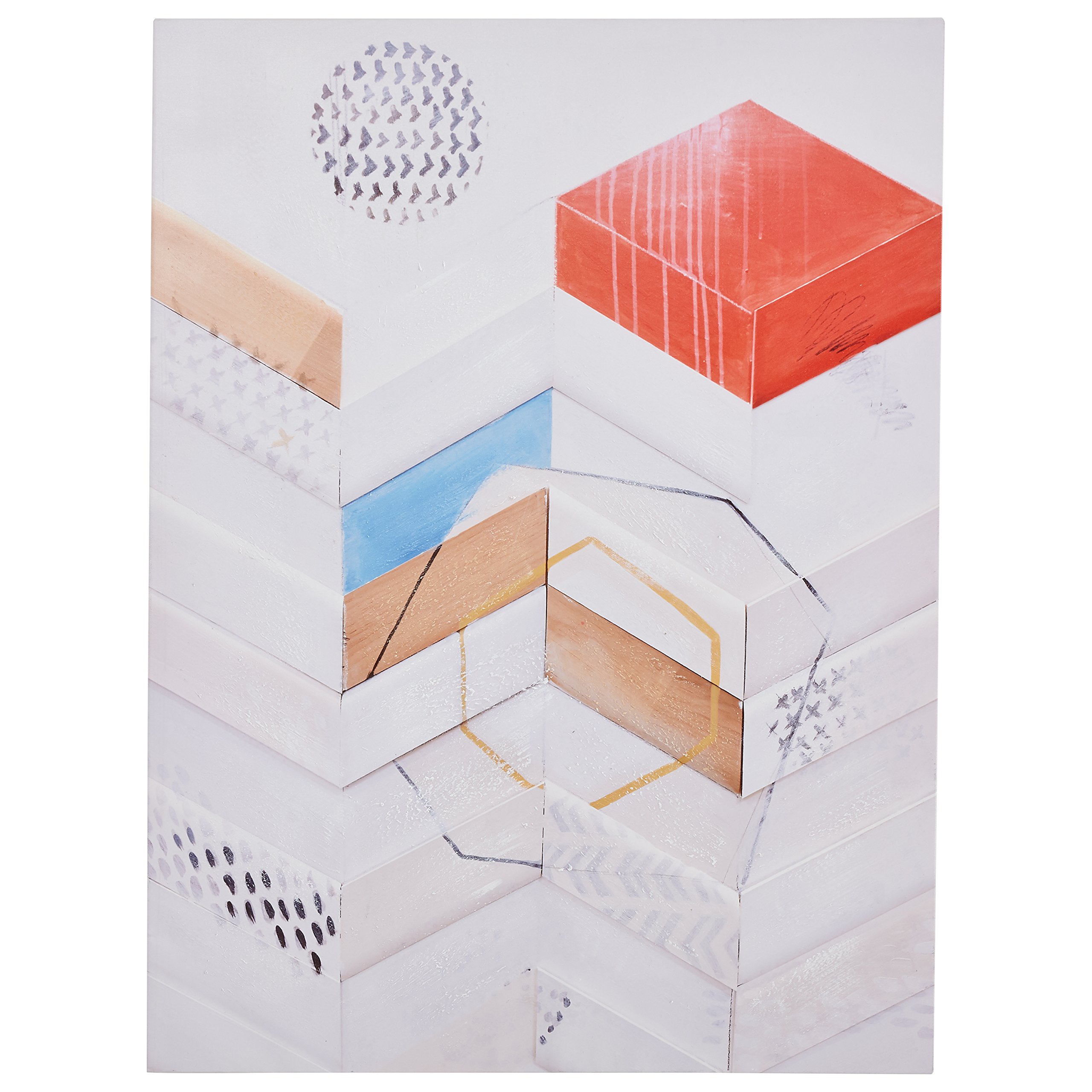 Amazon Brand – Rivet Modern Abstract Shapes on Canvas, 30" x 40"