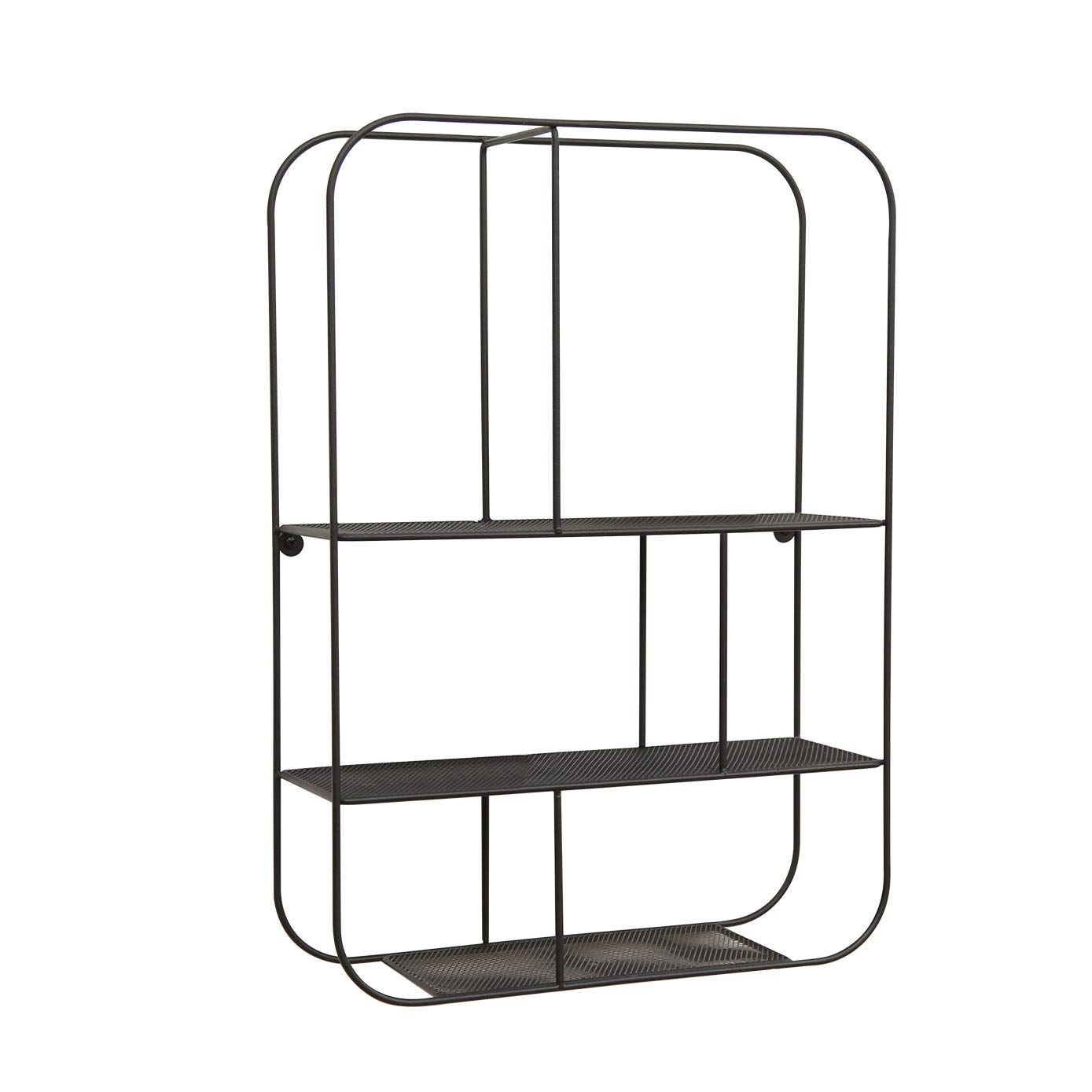 Amazon Brand - Movian Ljungan Decorative Rectangular Hanging Wall Shelf, 41 x 15 x 60cm, Black Metal