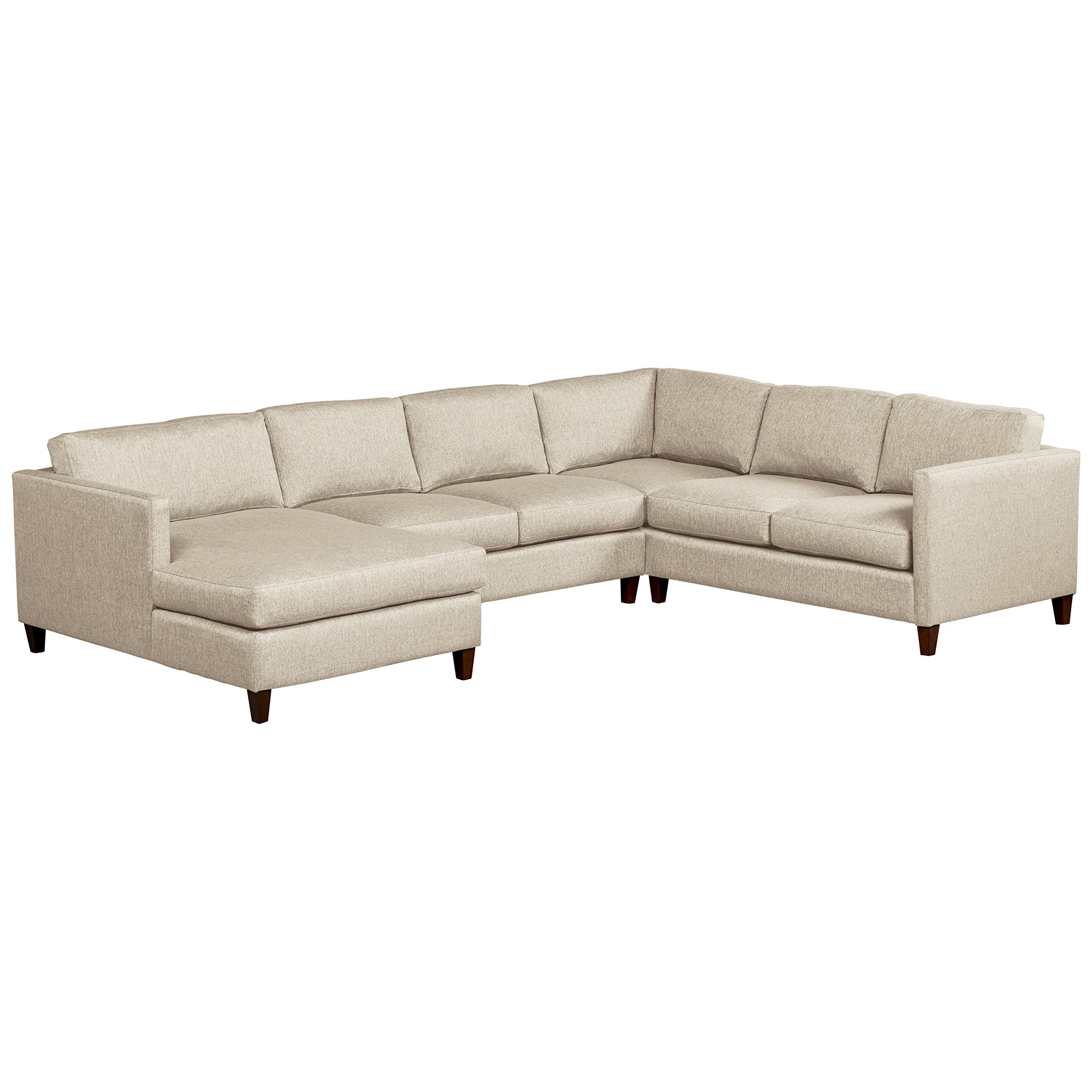 Amazon Brand – Stone & Beam Andover Modern Right U-Sectional, 134"W, Tan